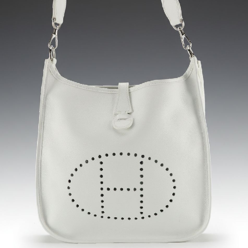 Hermès Evelyne 1 GM Bag in White Epsom Leather
