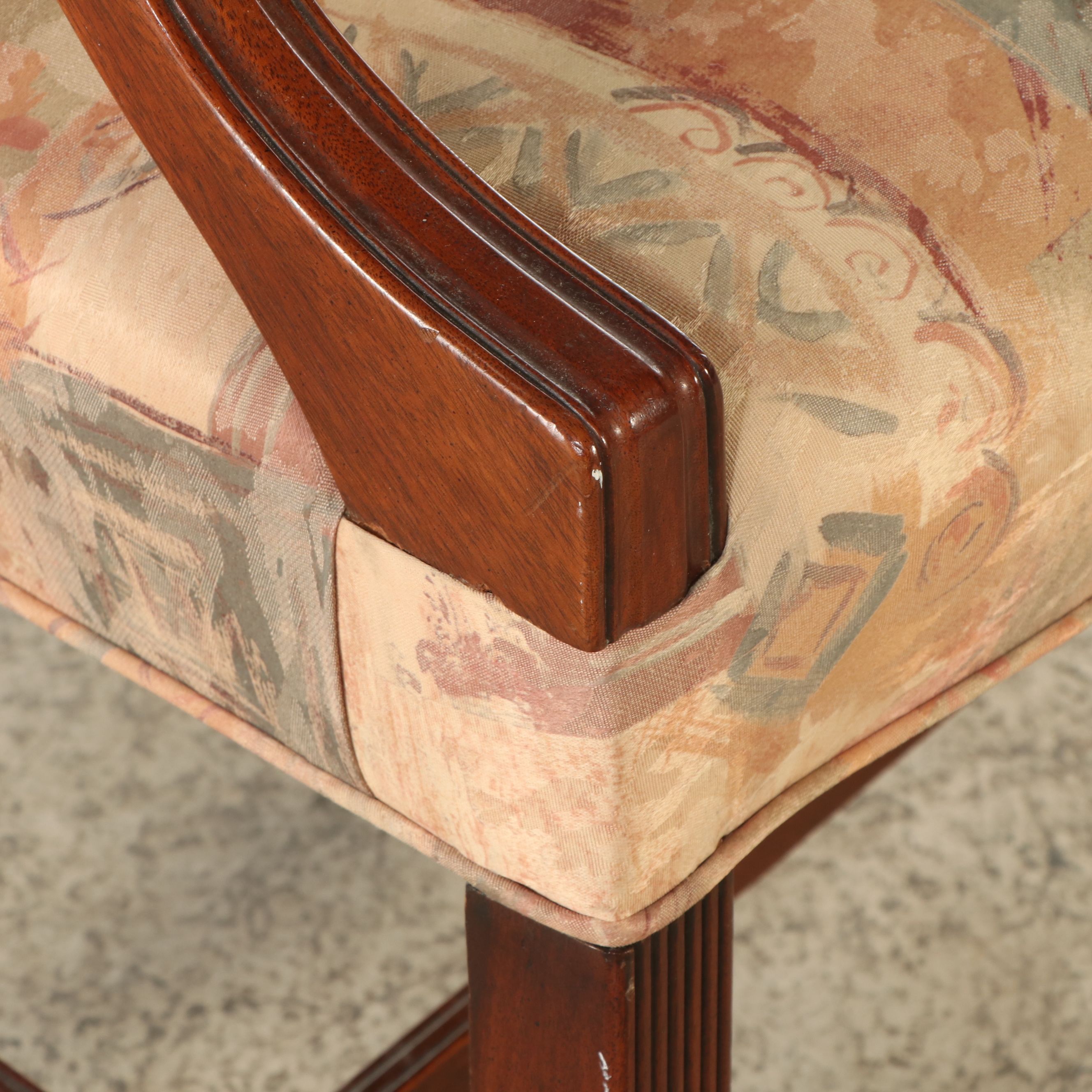 Georgian Style Mahogany Lolling Chair