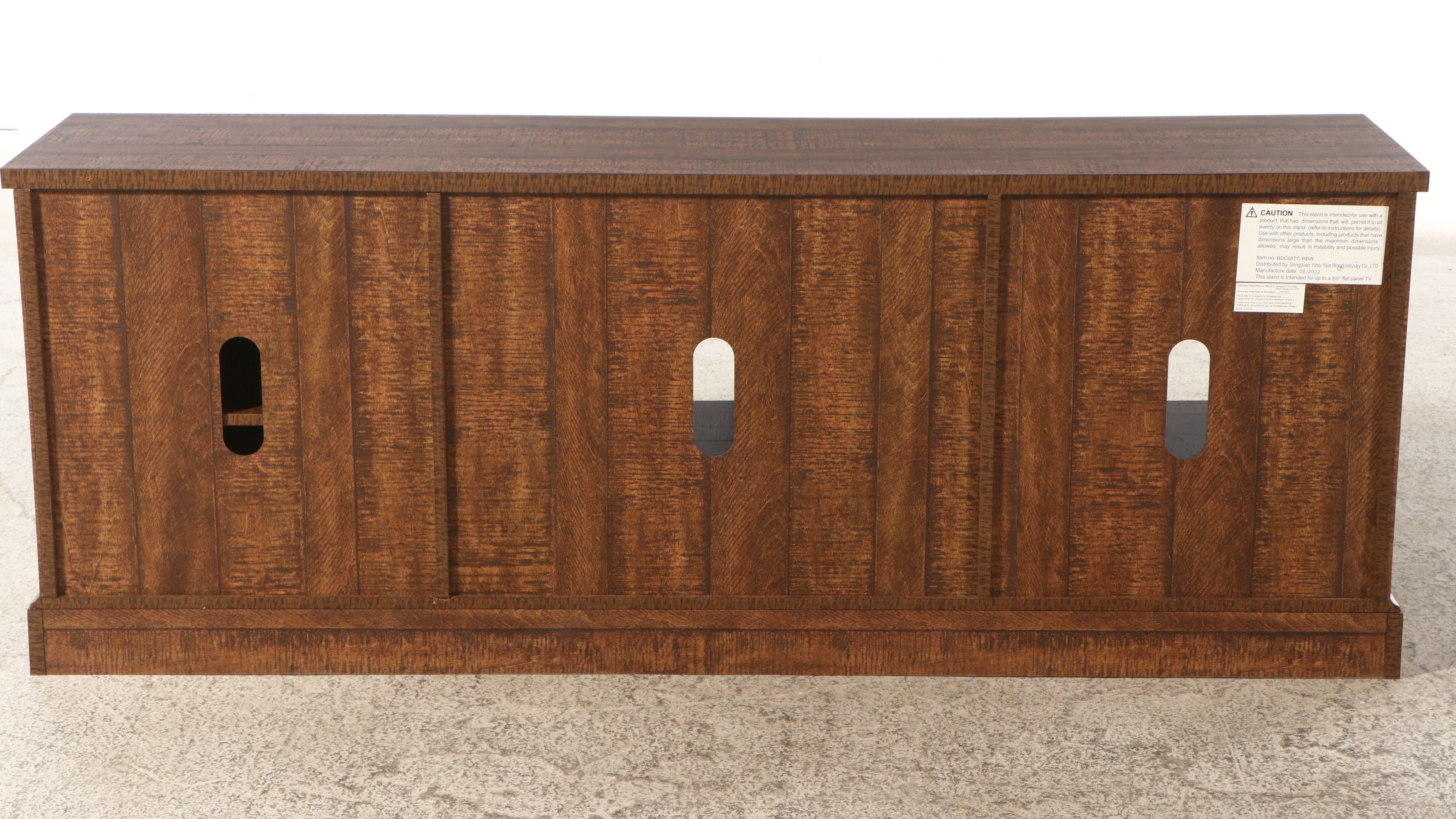 Farmhouse Style Barn Door TV Console Cabinet