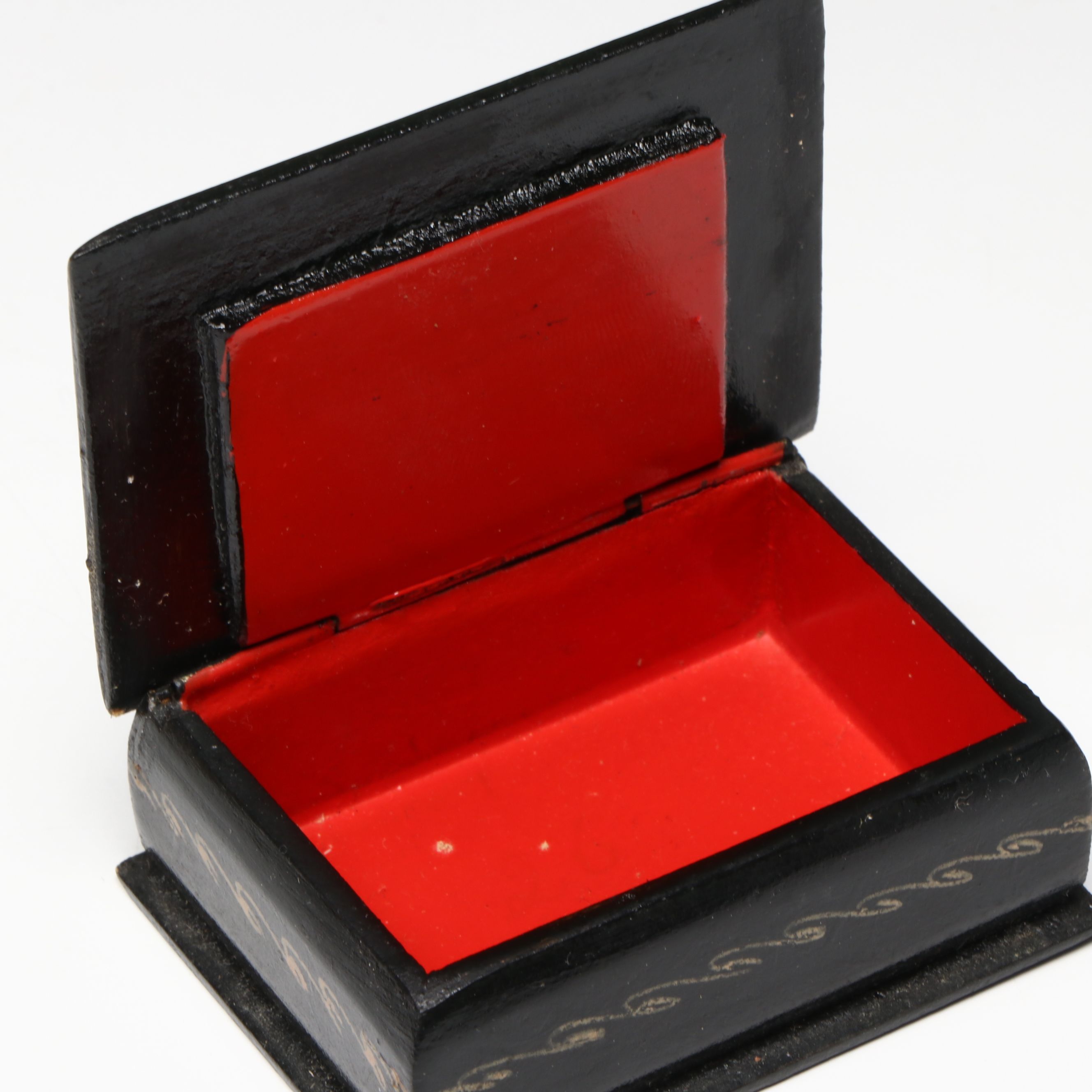 Hand-Painted Portuguese Dome Top Box, Russian Folklore Lacquered Box, and More