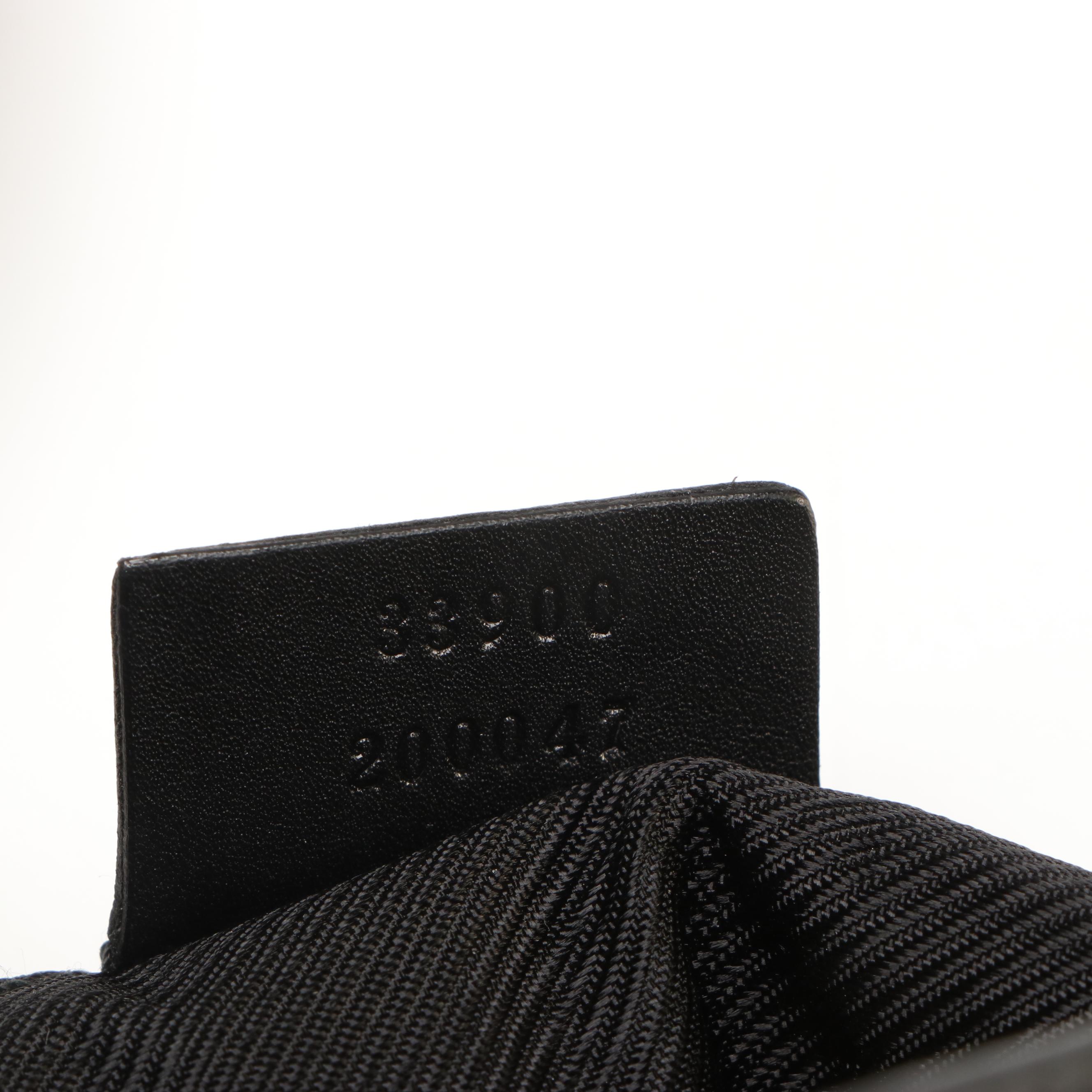 Gucci Black GG Canvas and Leather Shoulder Bag