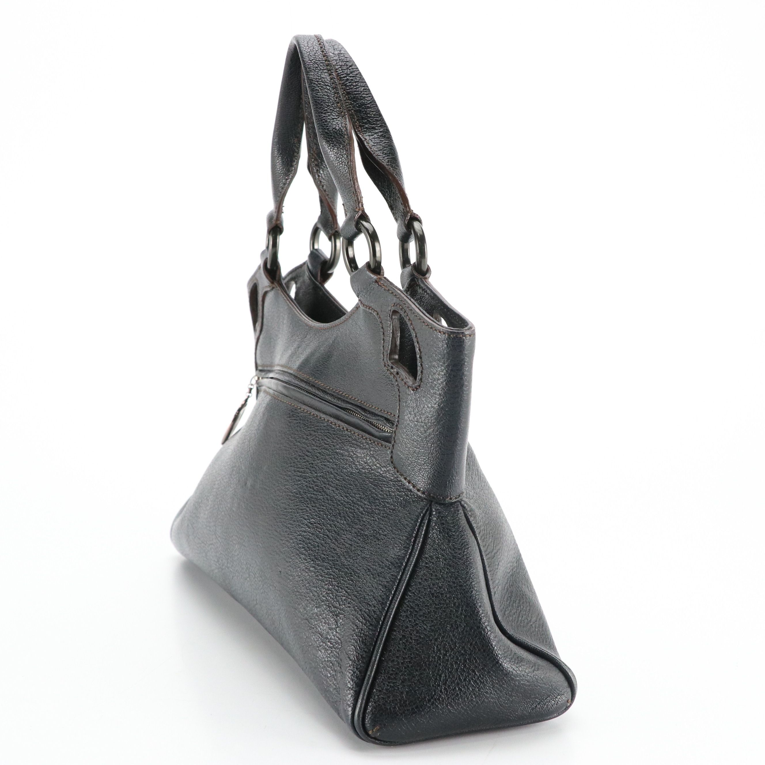 Cartier Marcello de Cartier Handbag in Black Grained Calfskin Leather