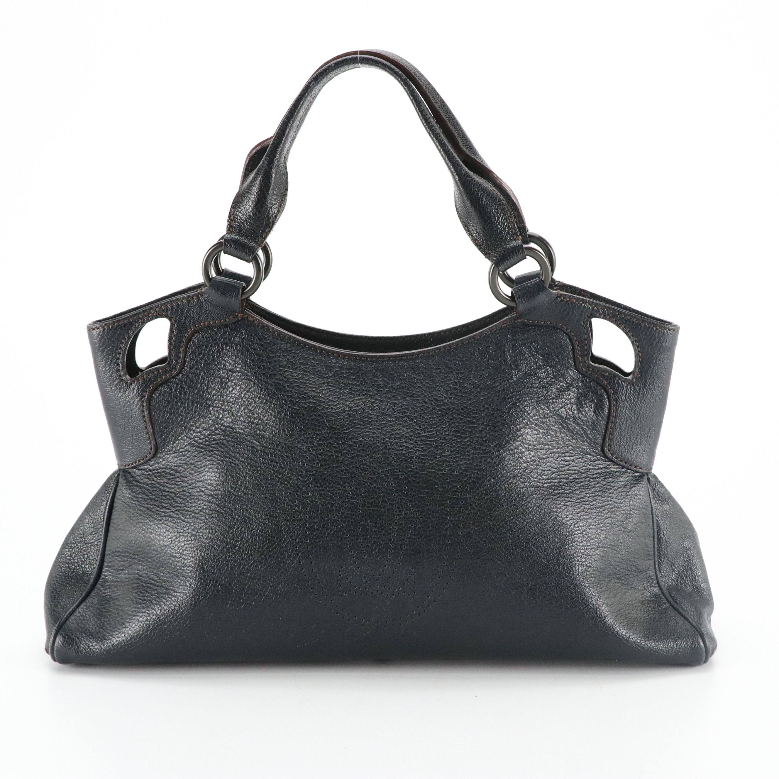 Cartier Marcello de Cartier Handbag in Black Grained Calfskin Leather