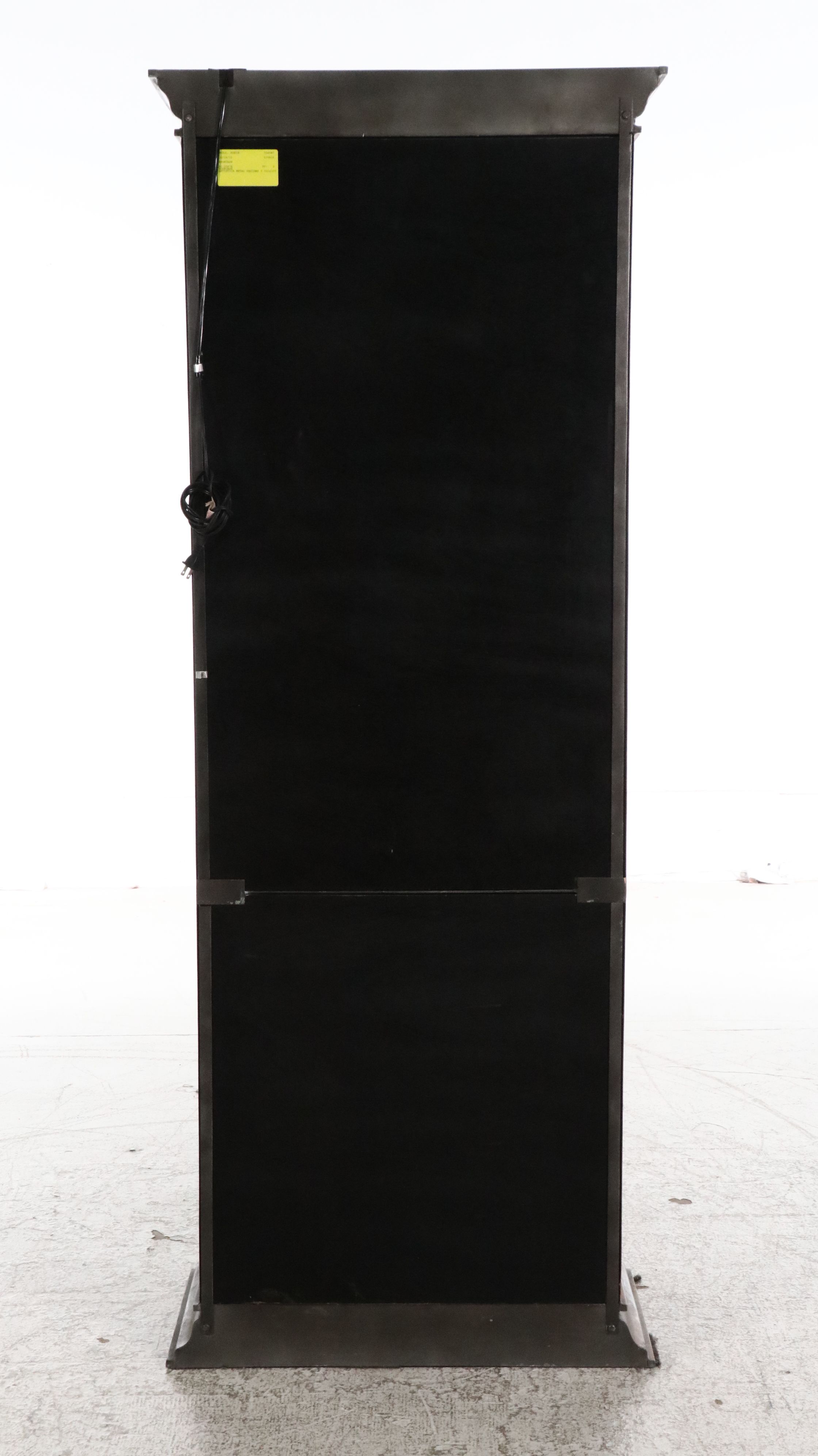 Artistica Patinated Wrought Metal and Glass Illuminated Étagère