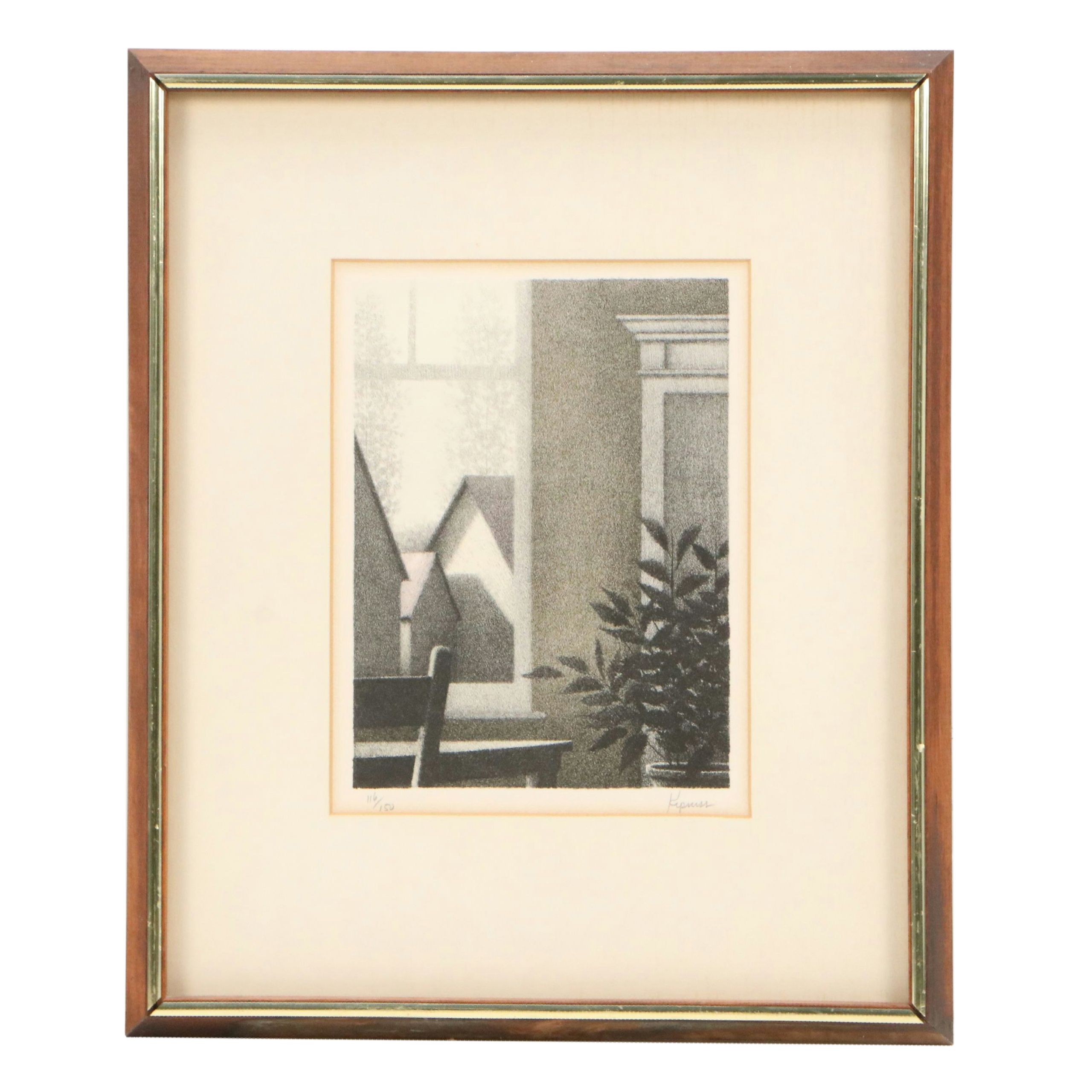 Robert Kipniss Lithograph "Late Summer," 1977