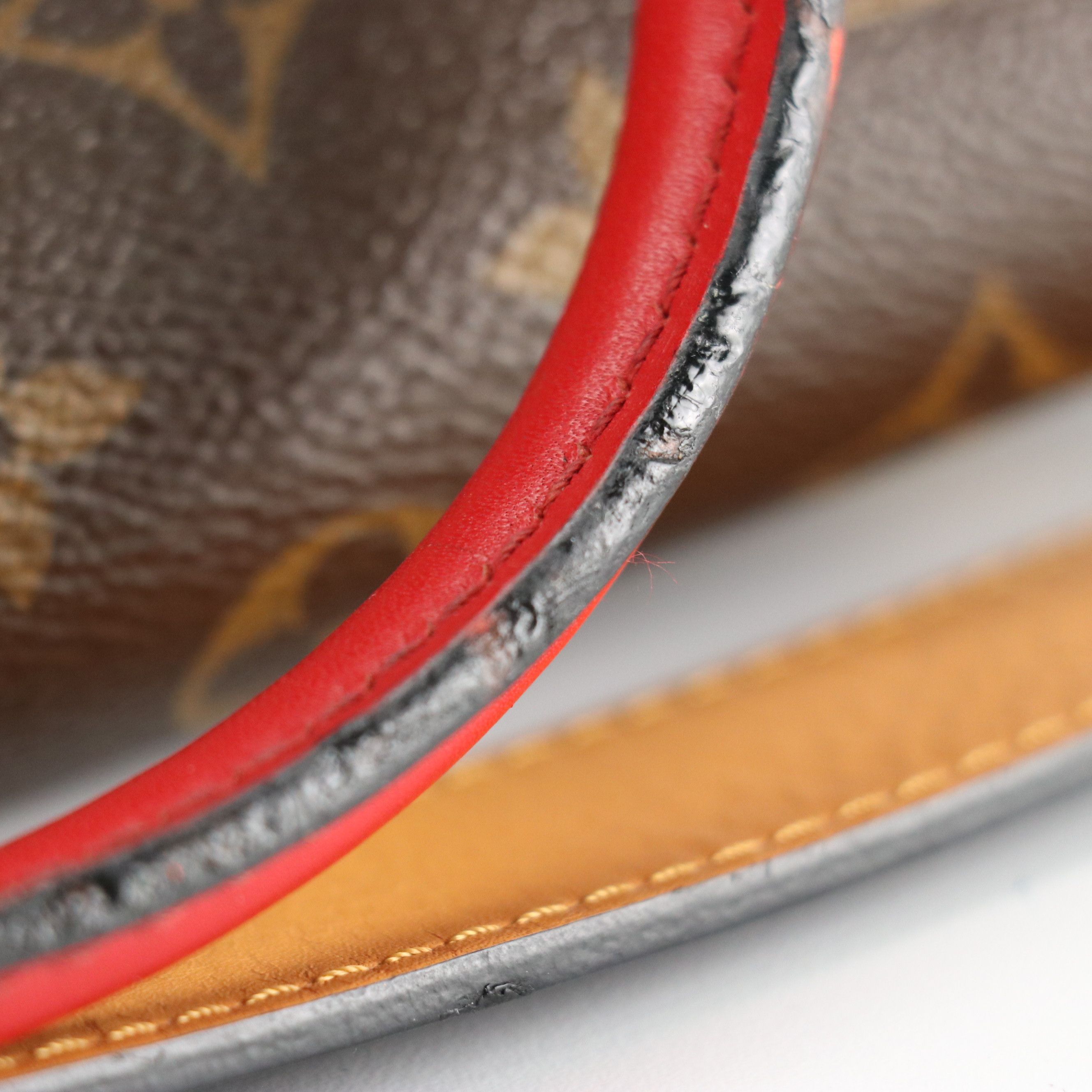 Louis Vuitton Tuileries NM Two-Way Bag in Monogram Canvas, Red & Black Leather