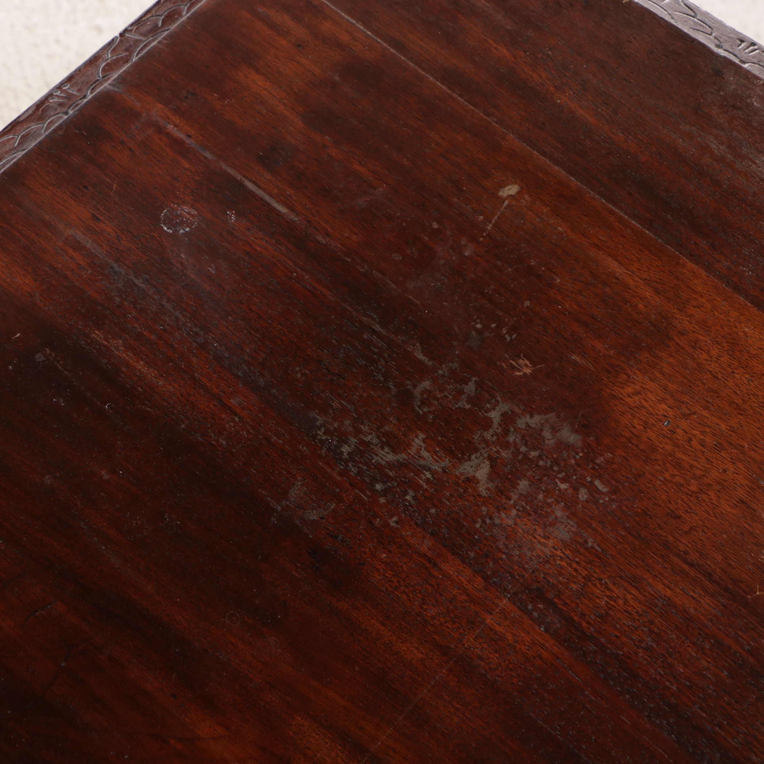 Jacobean Revival Oak Barley Twist with Fretwork End Table