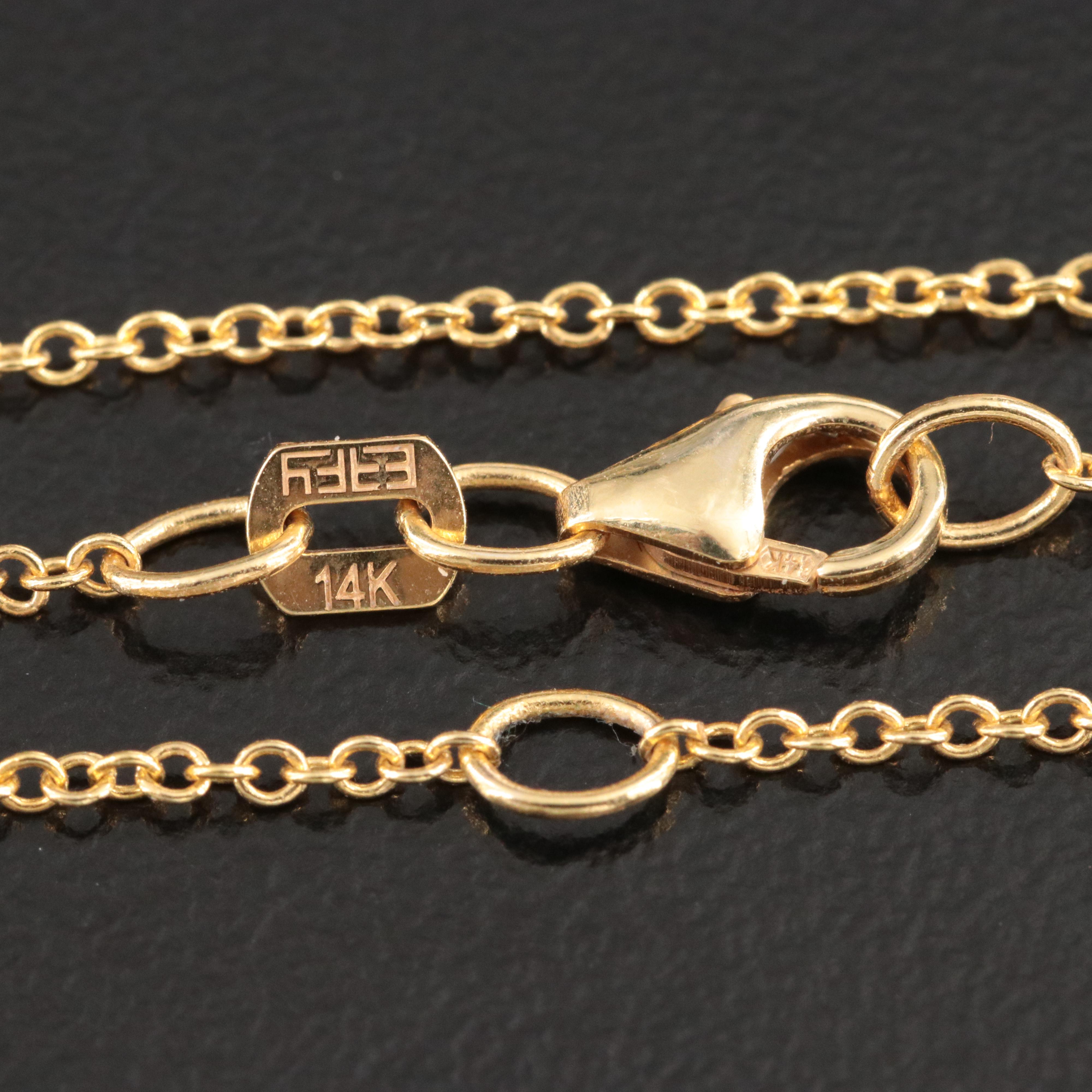 EFFY 14K Sapphire, Tsavorite and Diamond Round Pendant Necklace