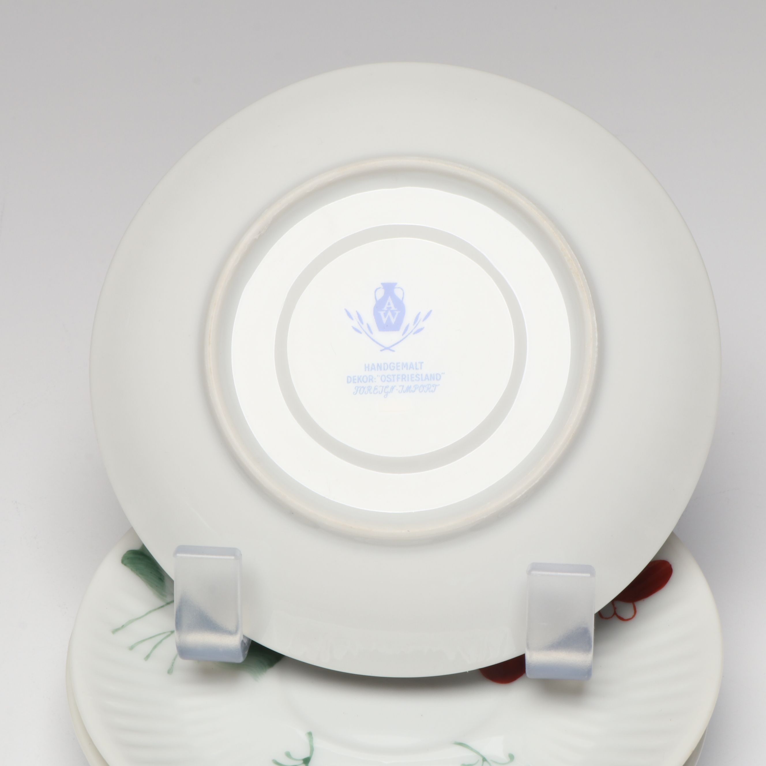 August Warnecke "Ostfreisland" Porcelain Tea Set with Dessert Plates