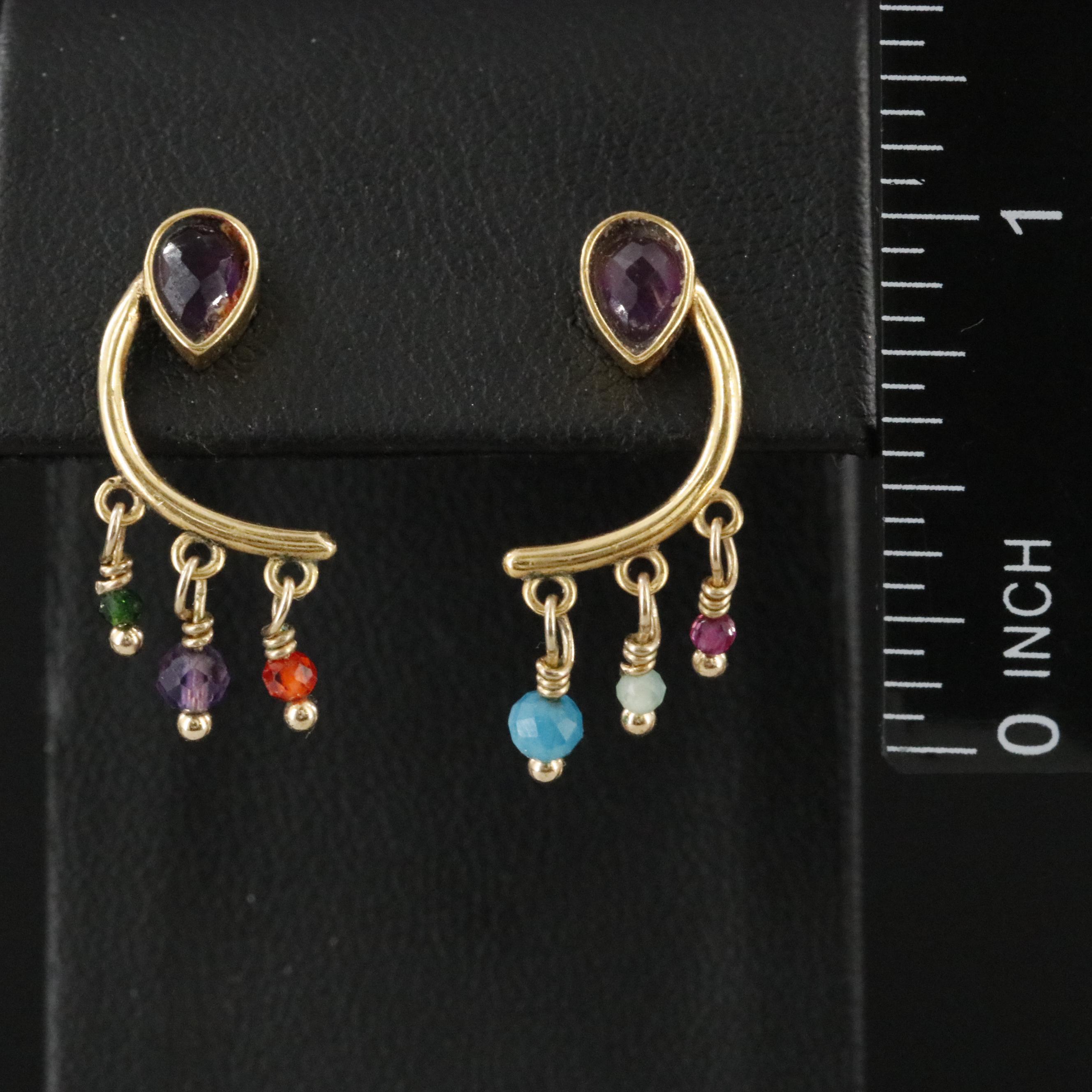 Sterling Gemstone Earrings Featuring Amethyst and Apatite