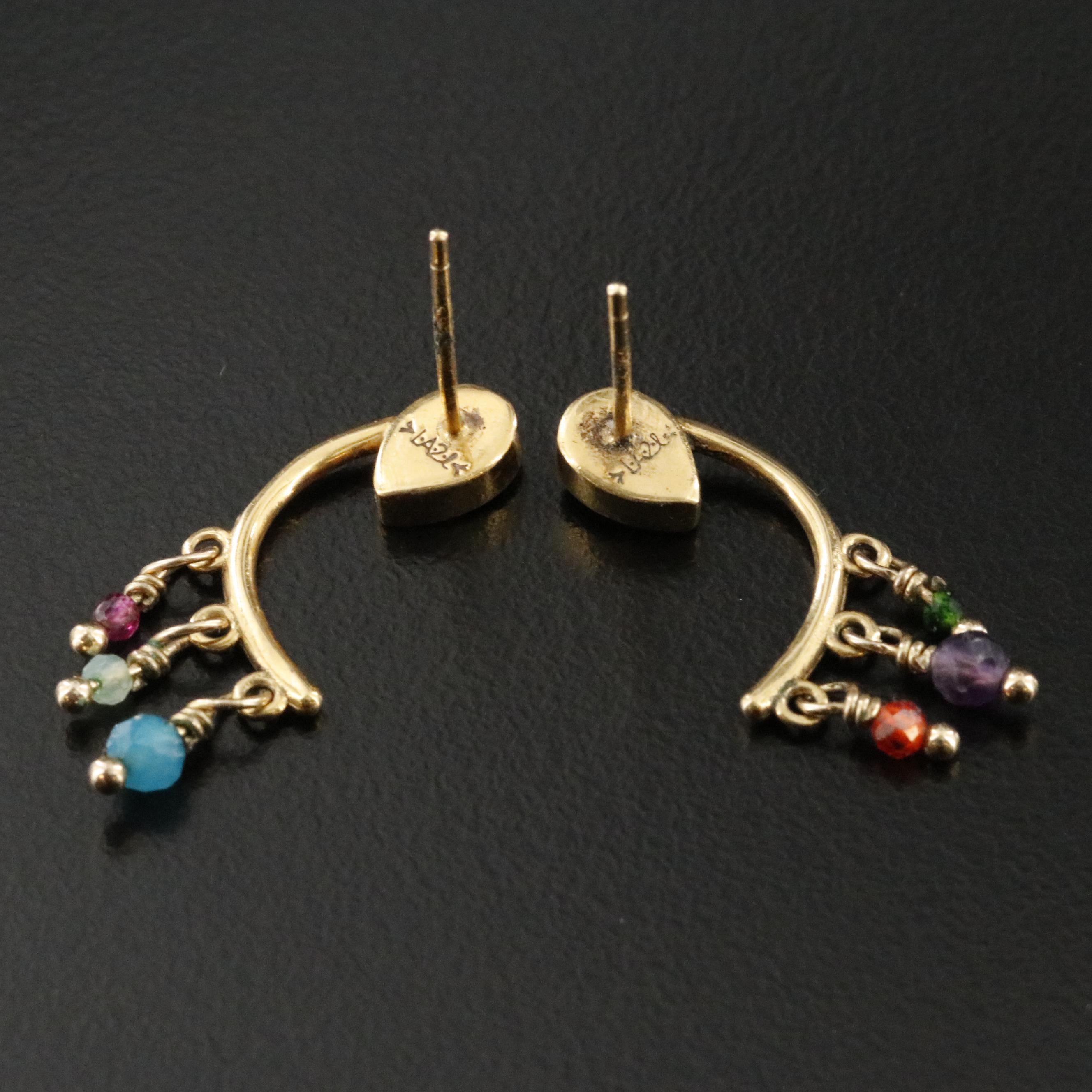 Sterling Gemstone Earrings Featuring Amethyst and Apatite