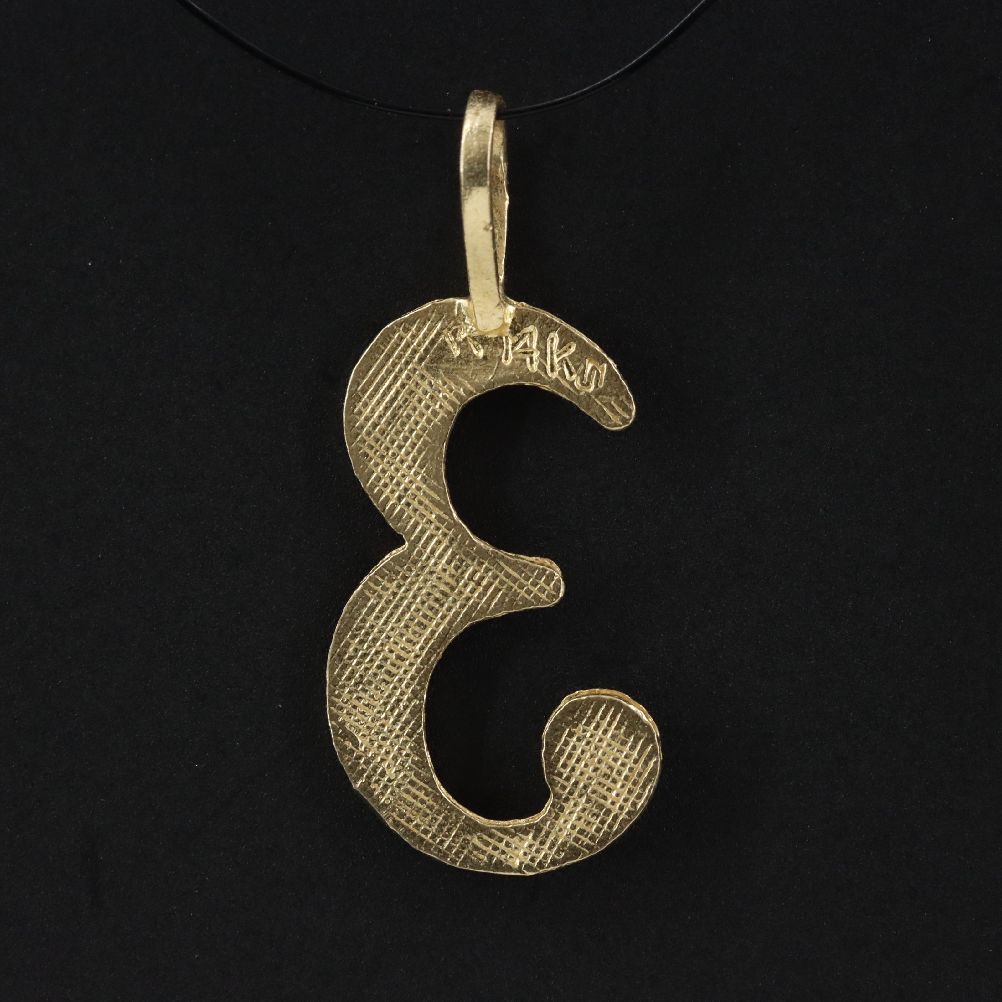14K "3" Pendant