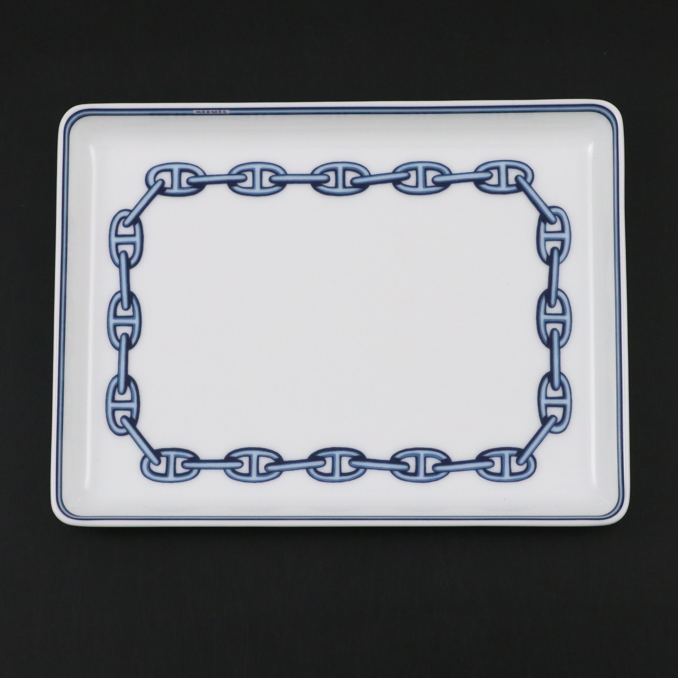Hermès "Chaine d'Ancre" Porcelain Tray