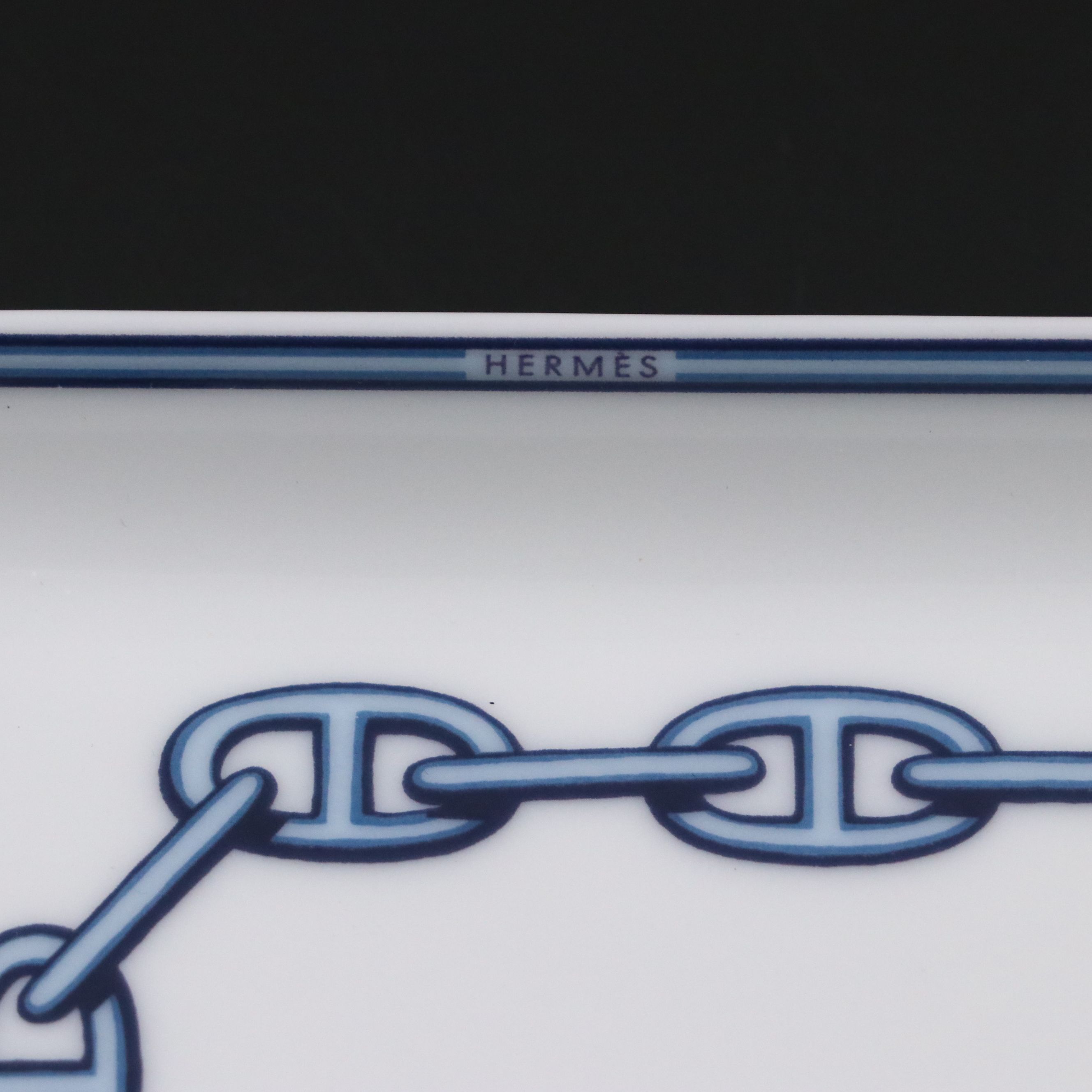 Hermès "Chaine d'Ancre" Porcelain Tray