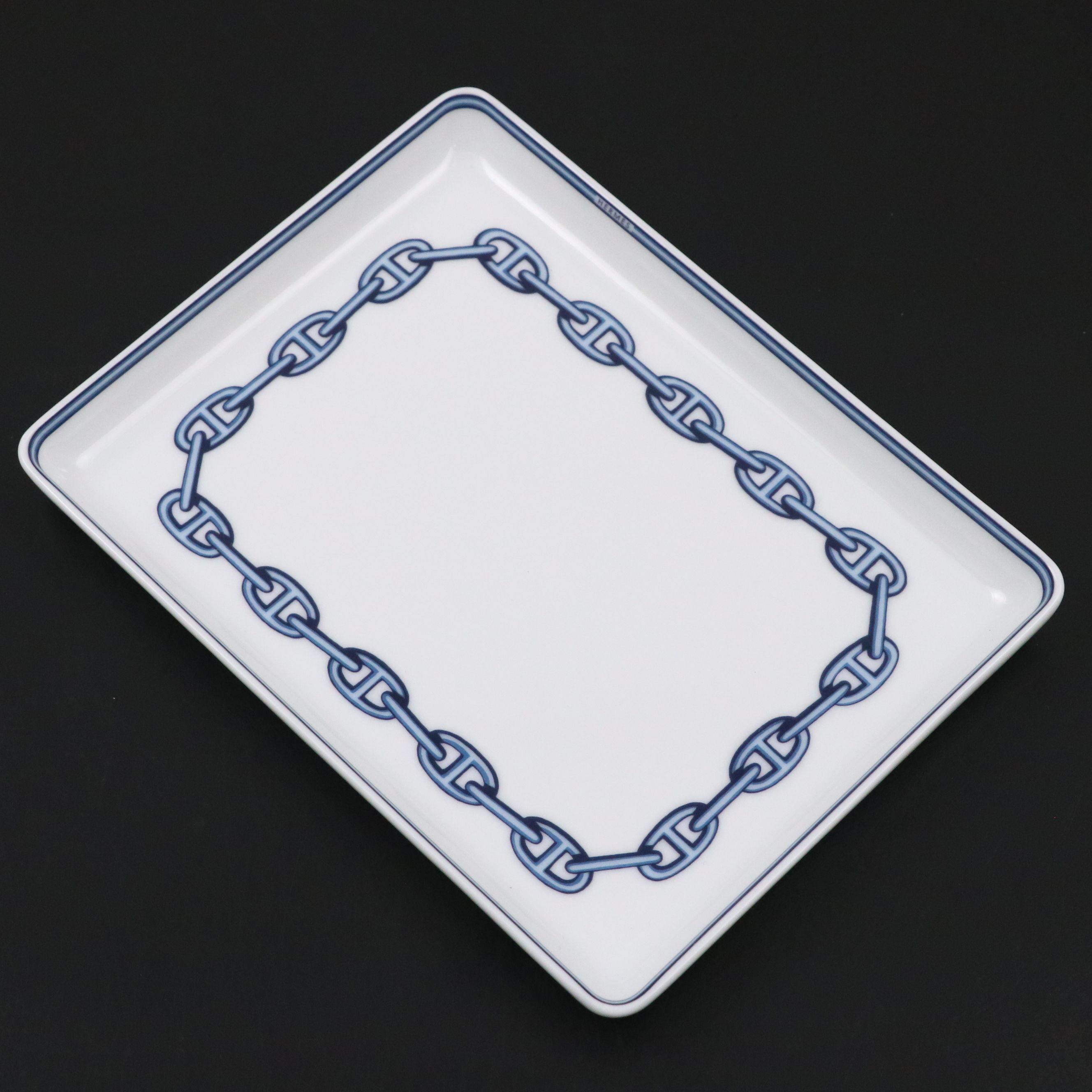 Hermès "Chaine d'Ancre" Porcelain Tray