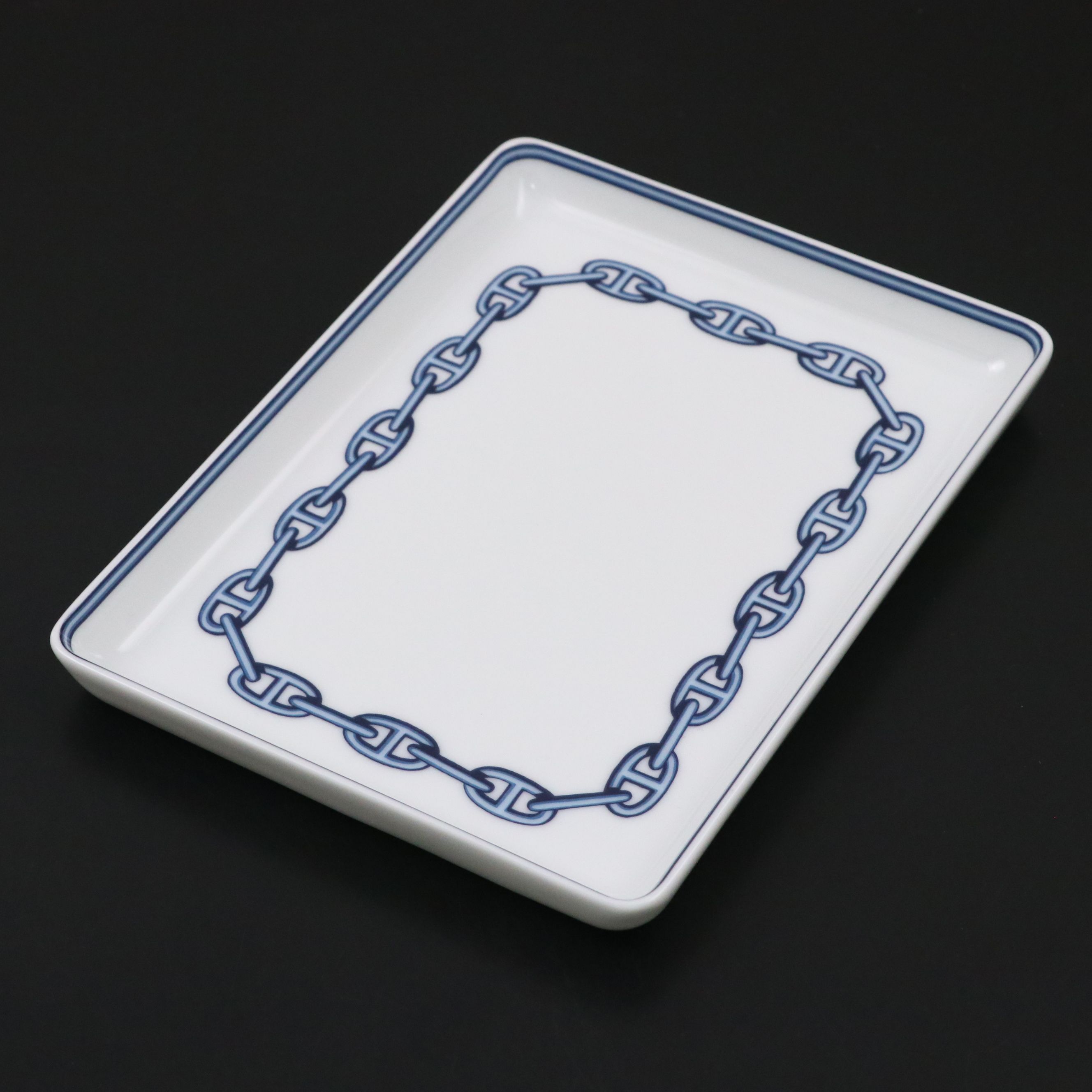 Hermès "Chaine d'Ancre" Porcelain Tray