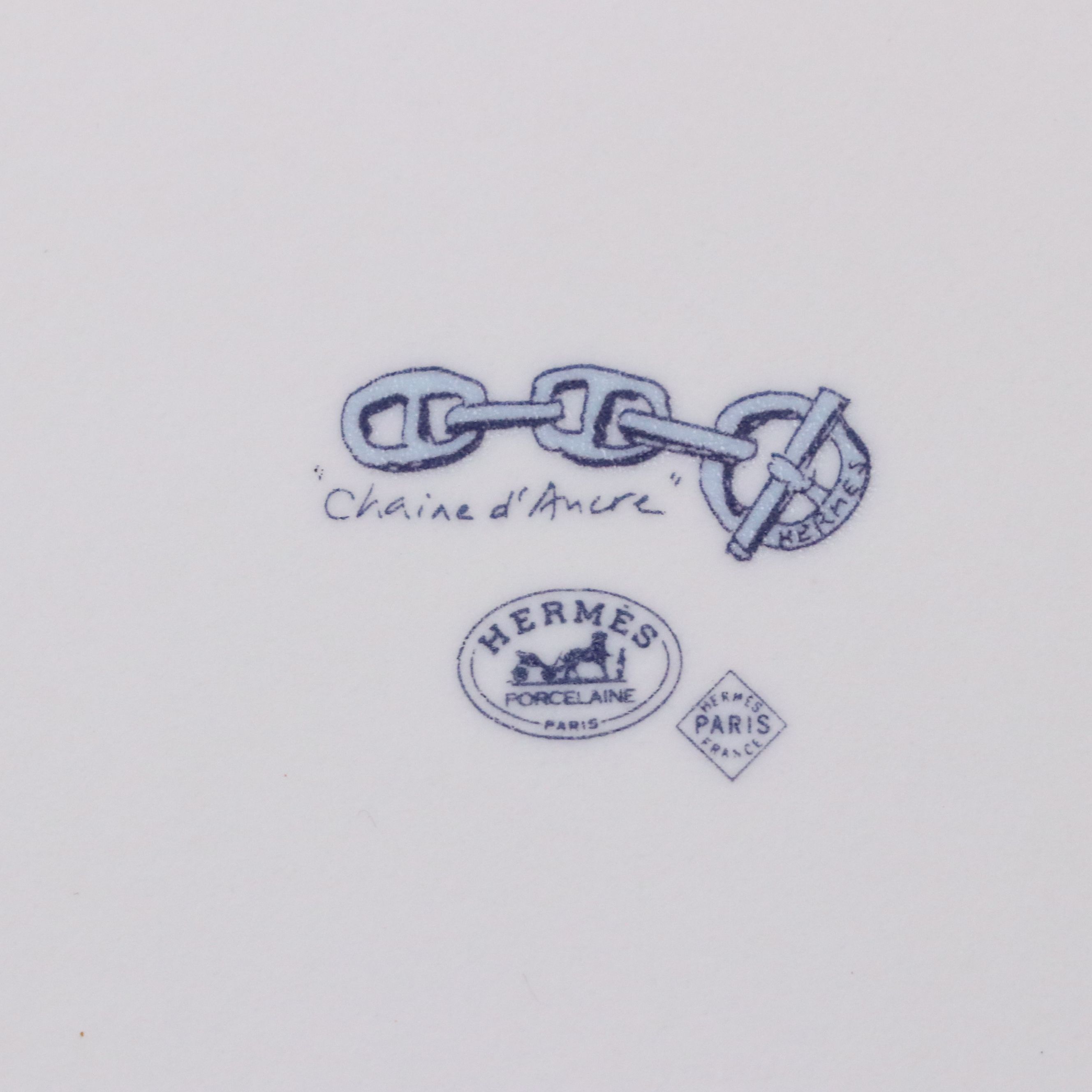 Hermès "Chaine d'Ancre" Porcelain Tray
