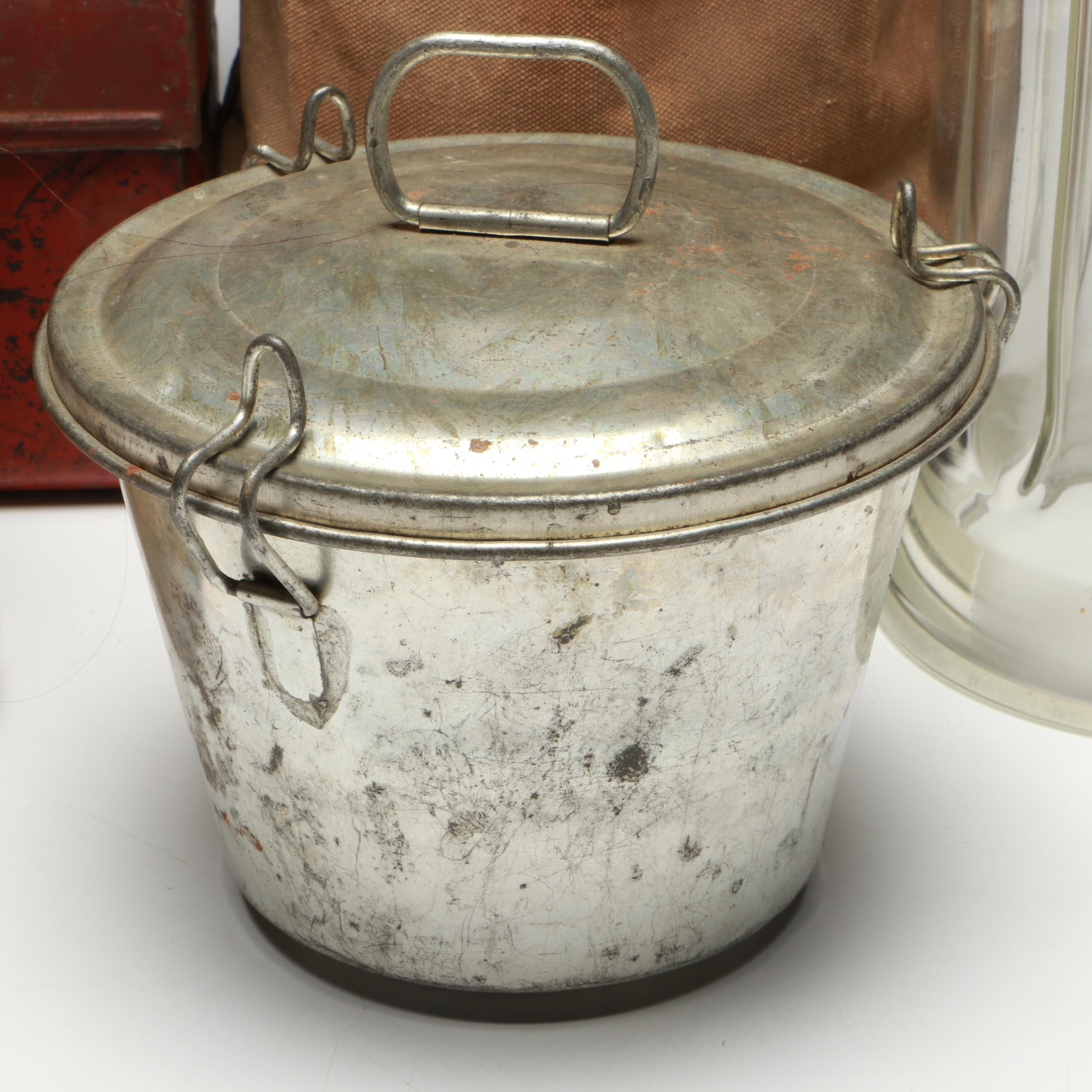 Vintage Horse Feed Bag and Containers