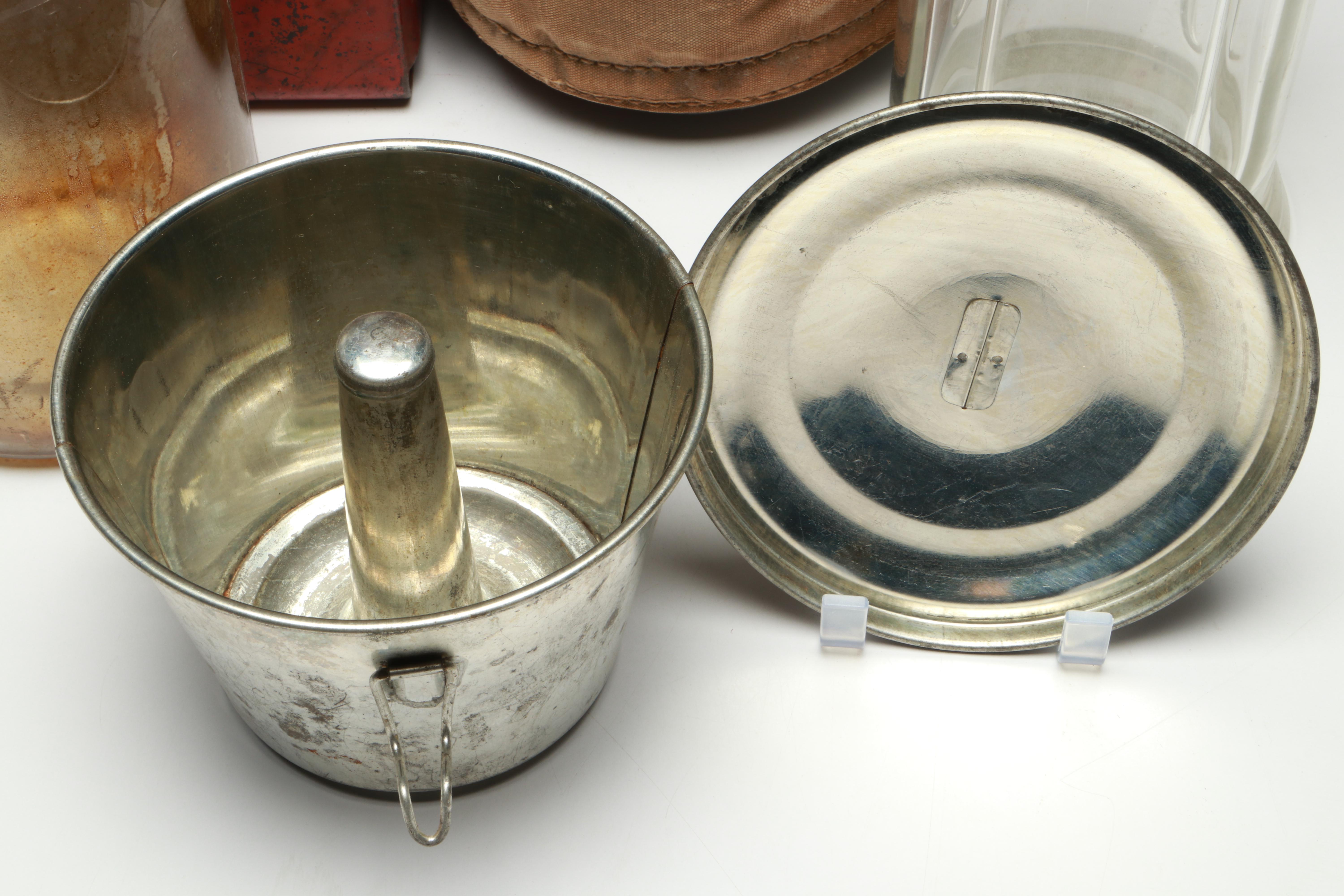 Vintage Horse Feed Bag and Containers