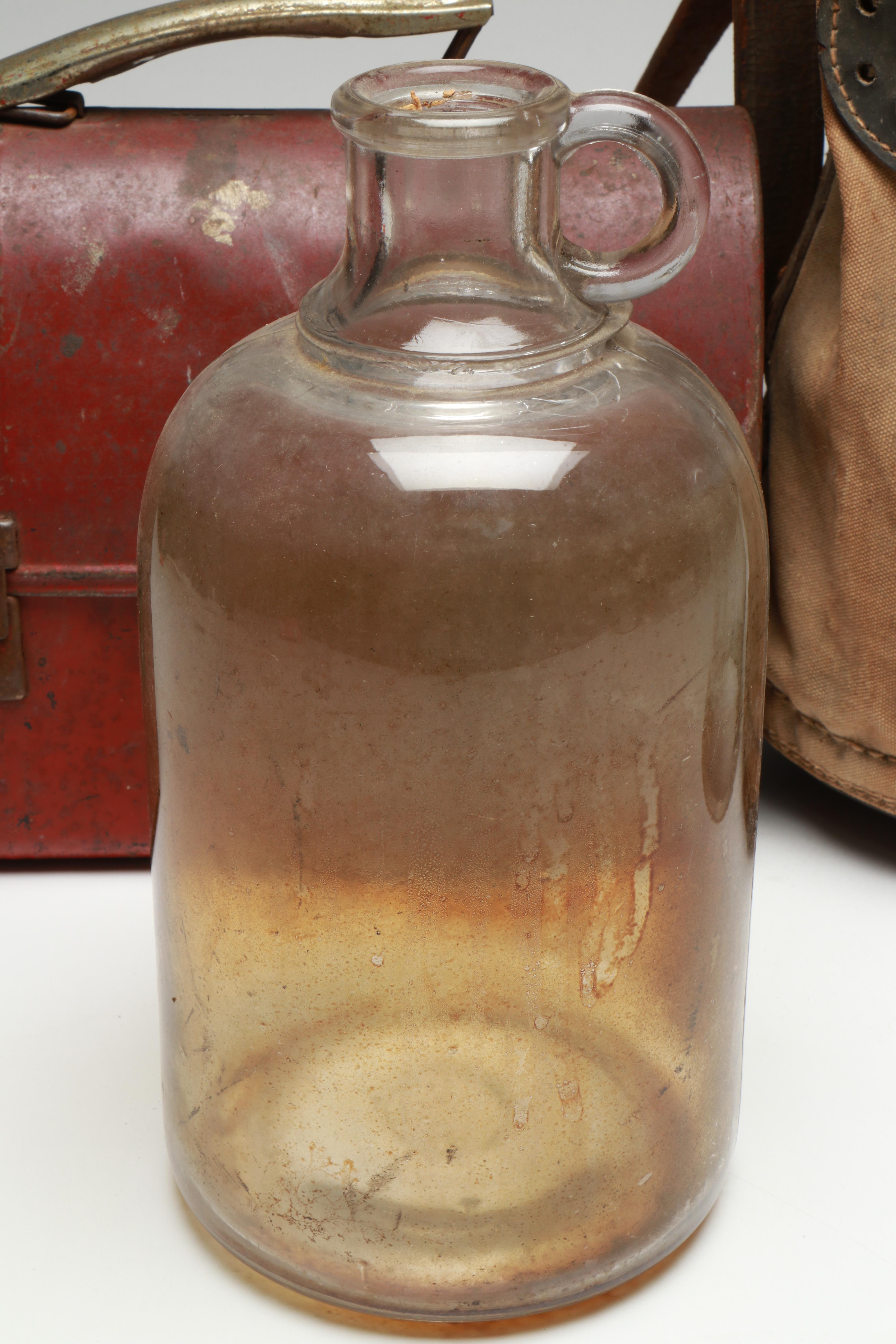 Vintage Horse Feed Bag and Containers