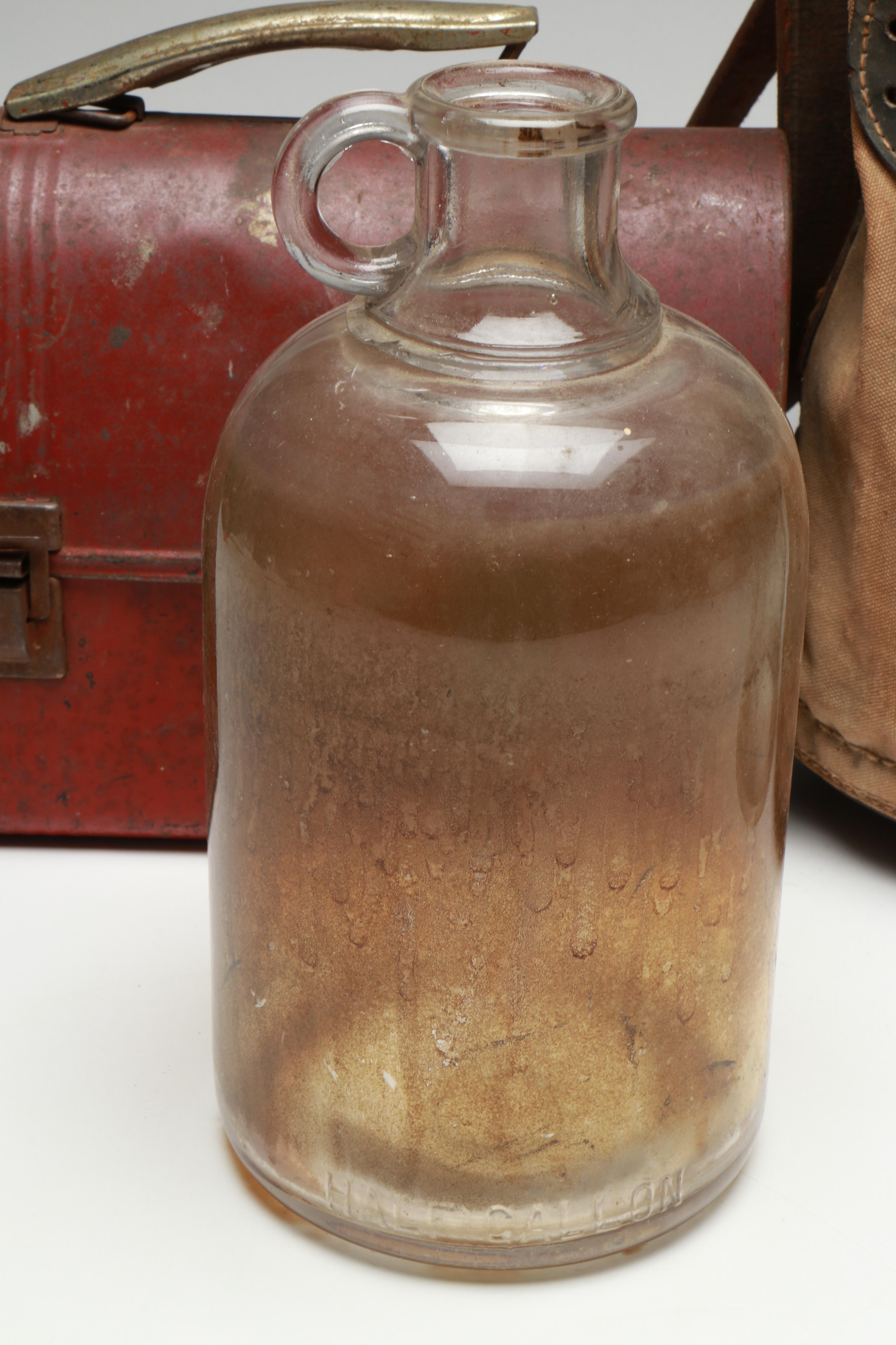 Vintage Horse Feed Bag and Containers