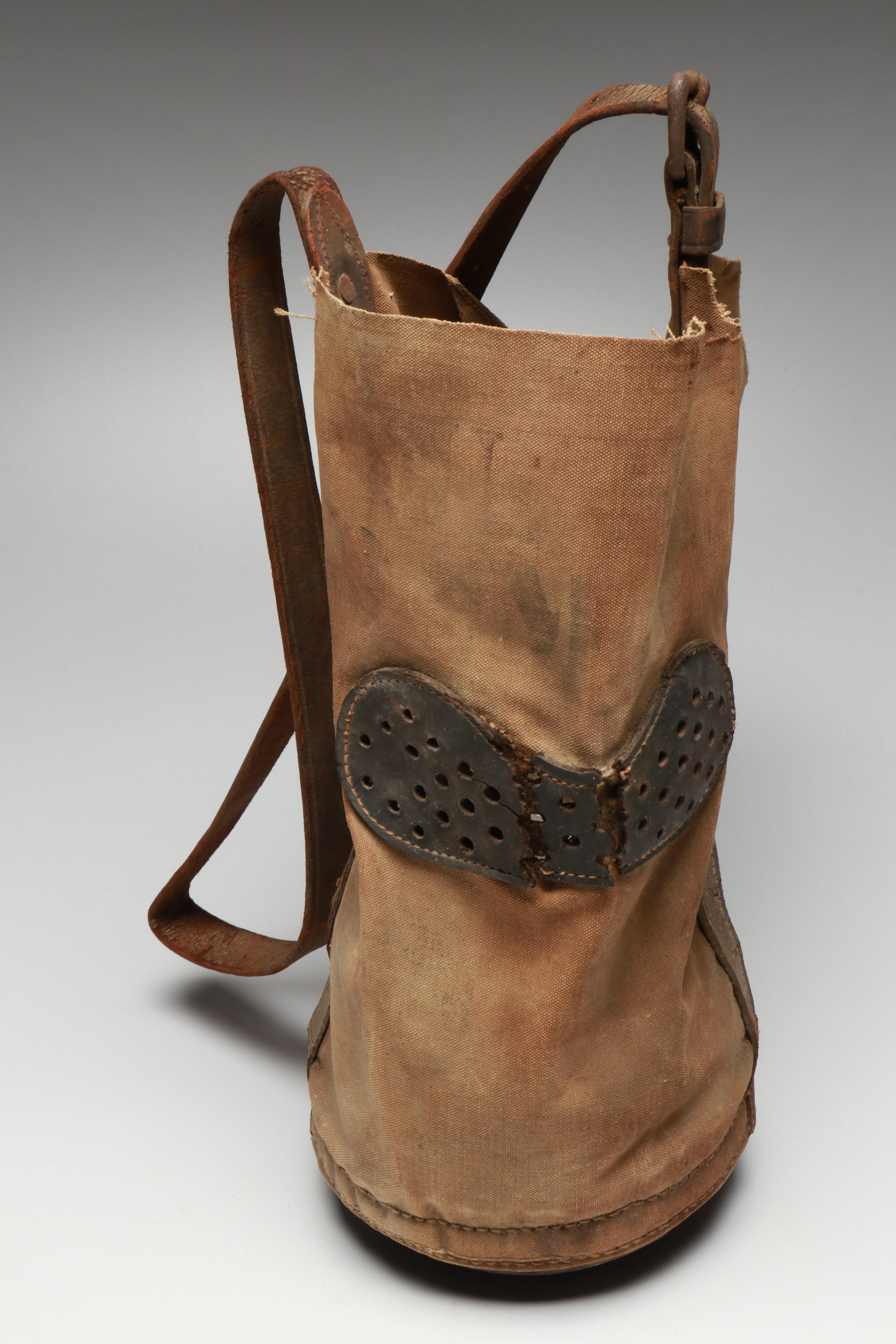 Vintage Horse Feed Bag and Containers