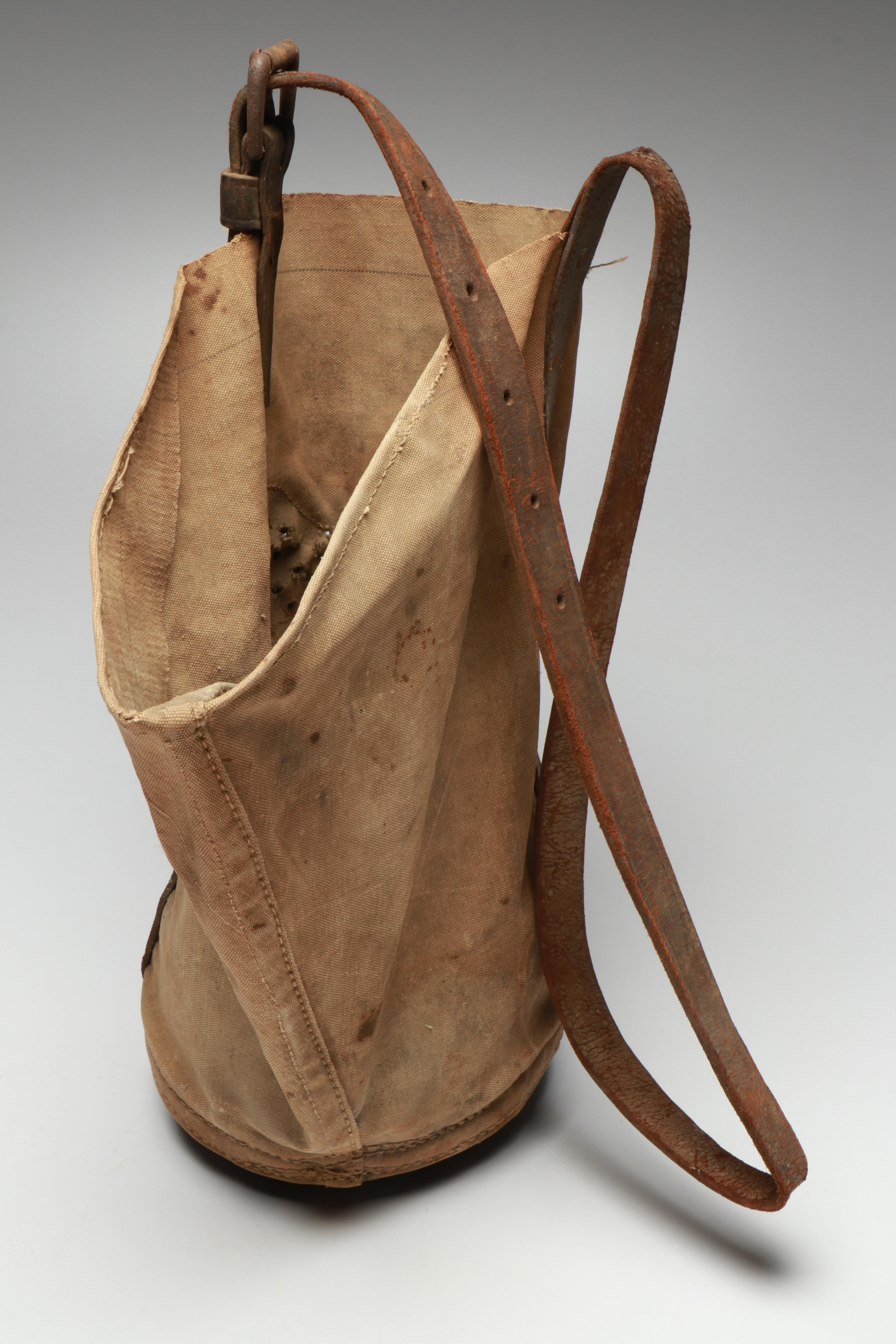 Vintage Horse Feed Bag and Containers