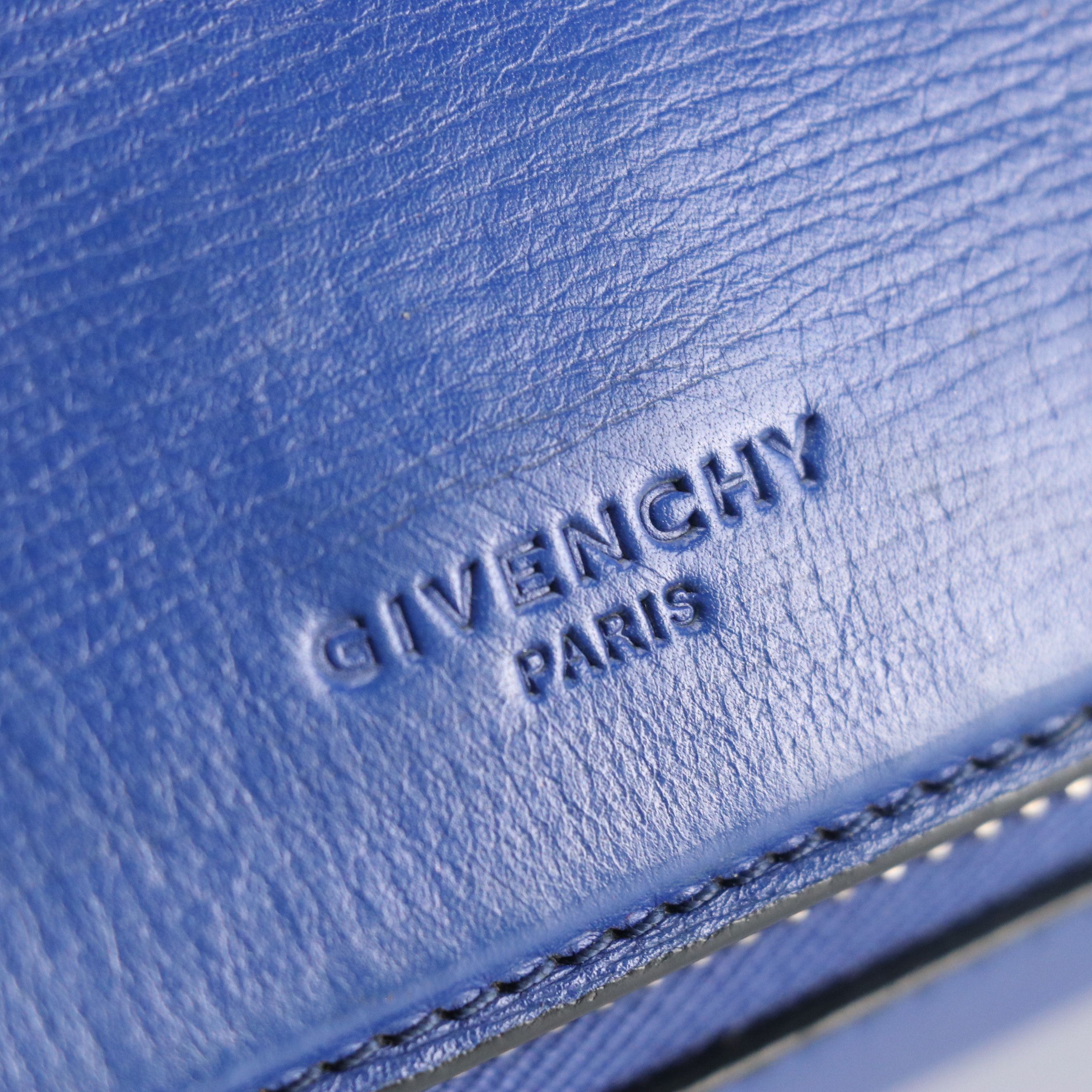 Givenchy Large Pandora Box Crossbody Bag in Royal Blue Leather