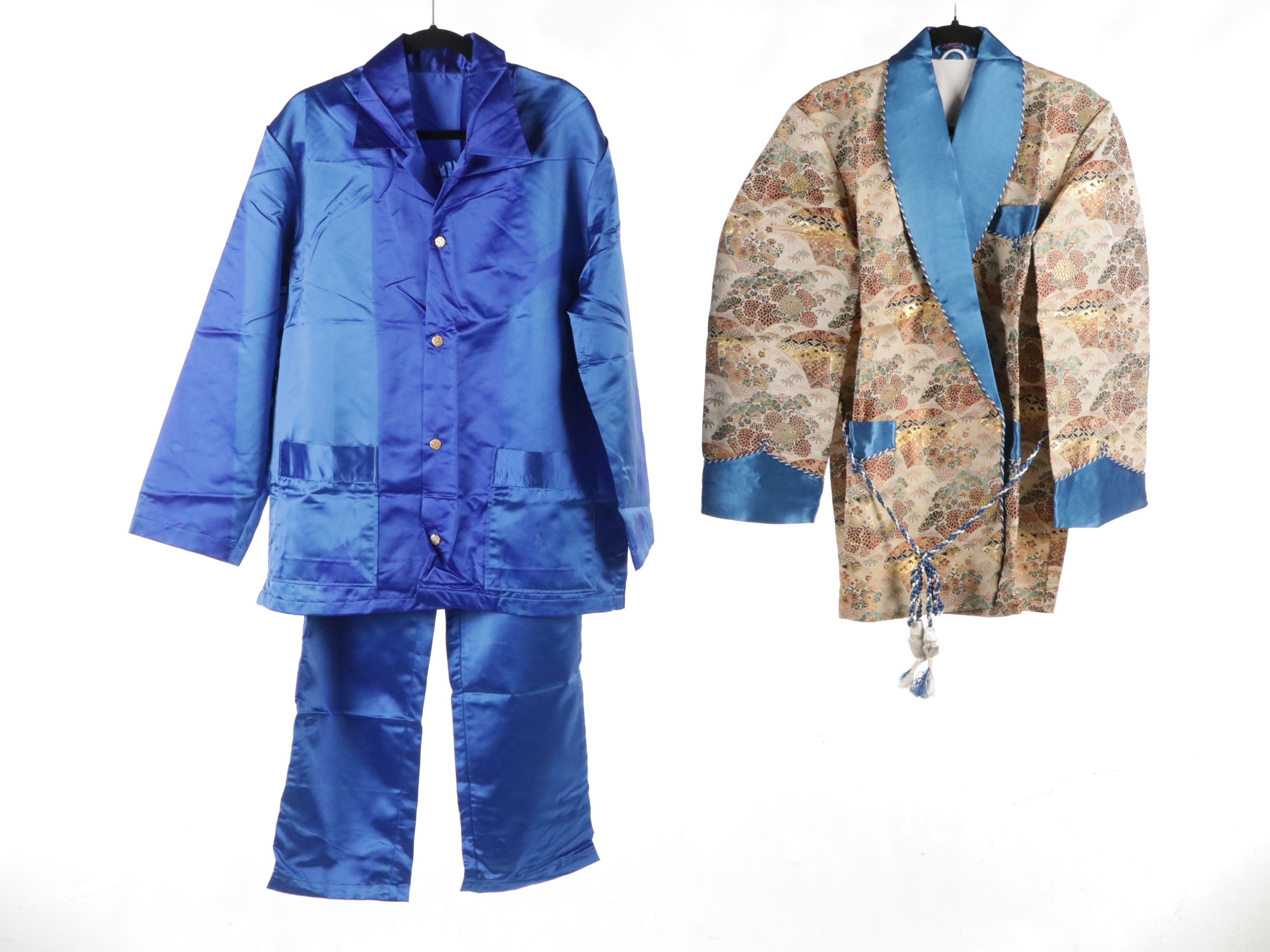Asian Inspired Brocade Robes and Long Sleeve Two-Piece Set