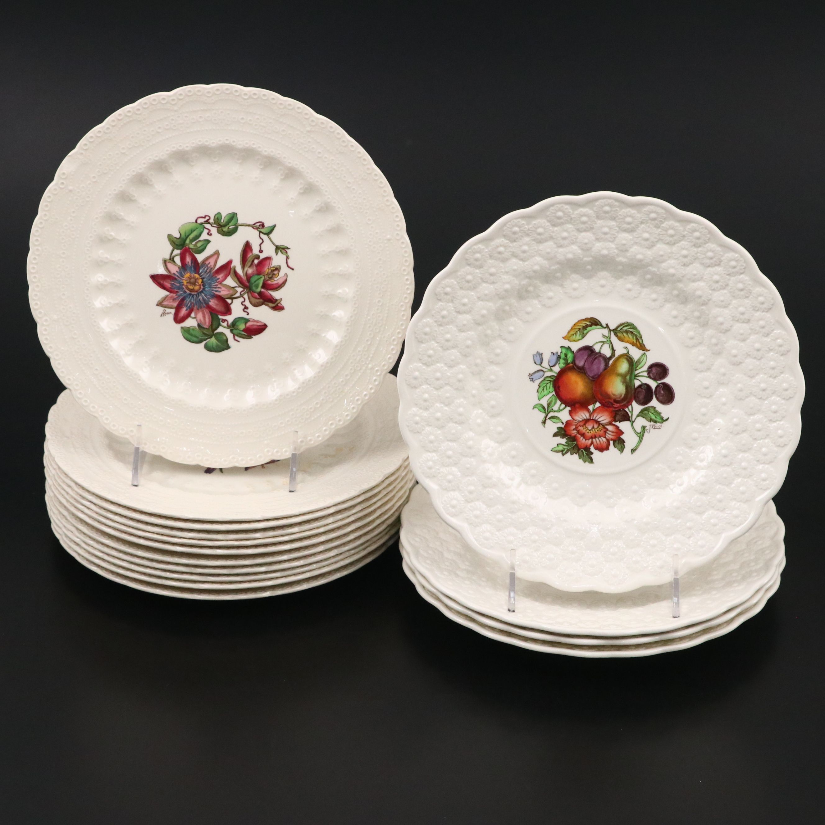 Spode "Bermuda Flowers" and "Alden" Porcelain Plates