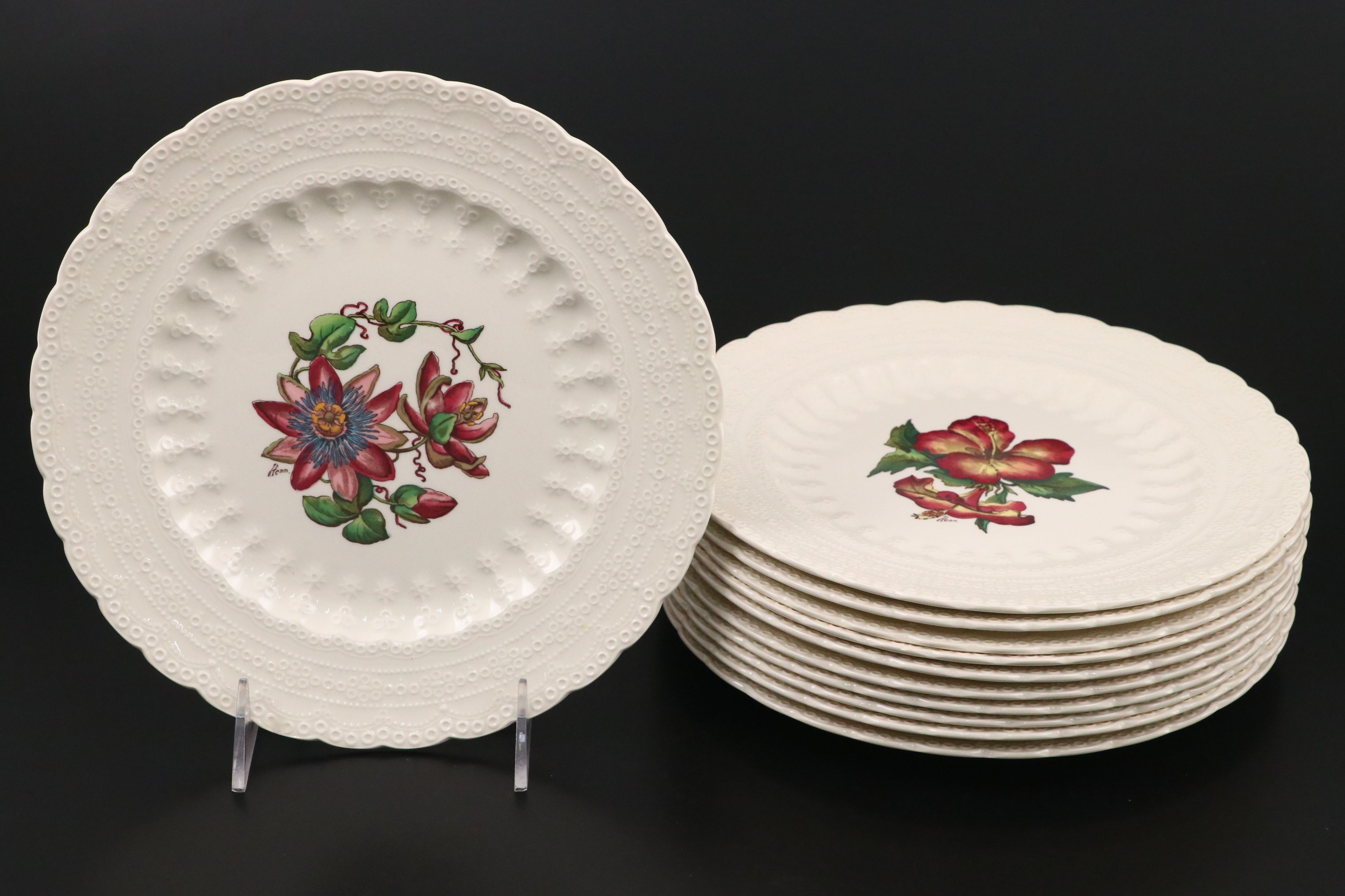 Spode "Bermuda Flowers" and "Alden" Porcelain Plates