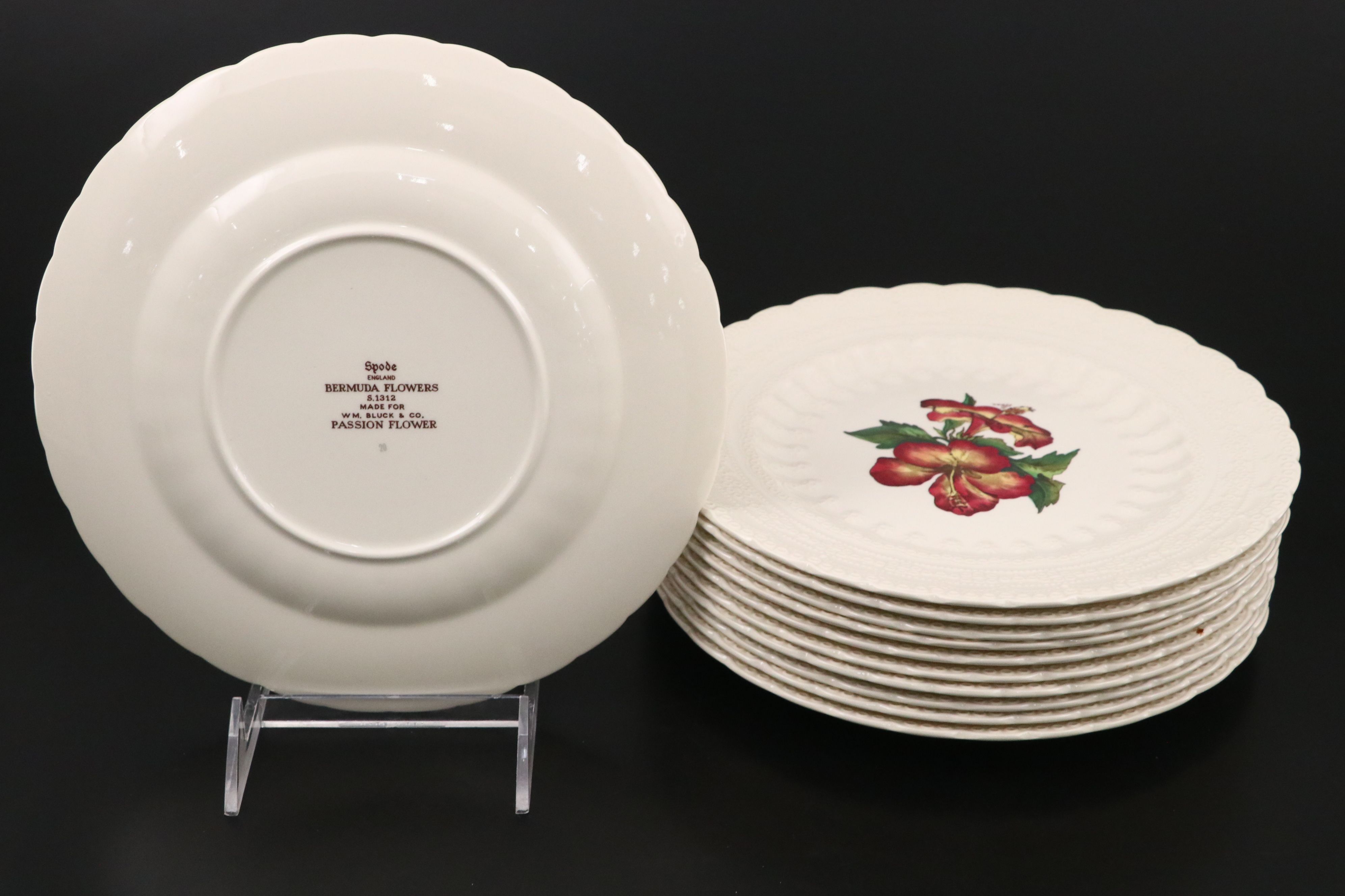 Spode "Bermuda Flowers" and "Alden" Porcelain Plates