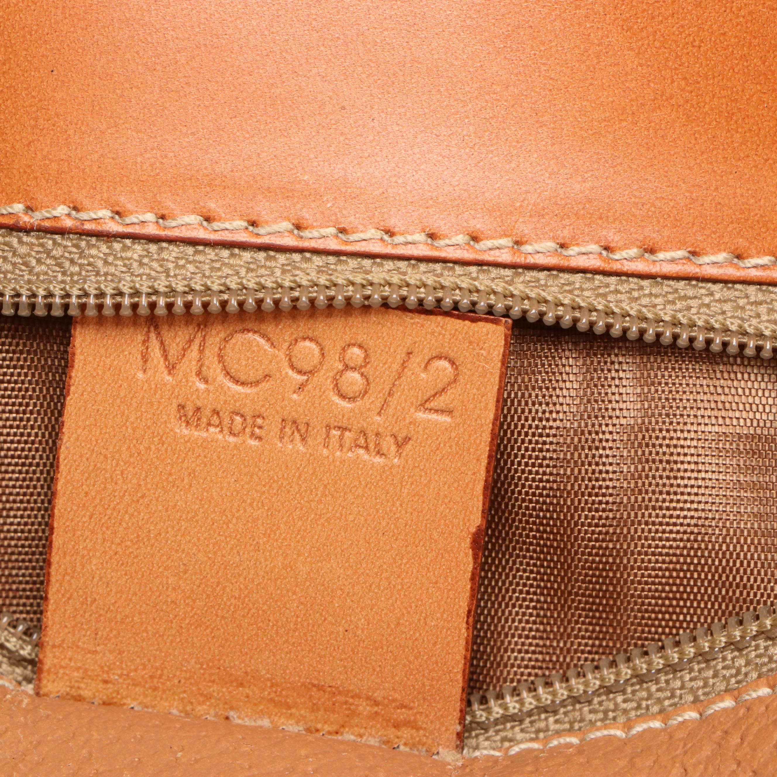 Celine Macadam Coated Canvas and Leather Handbag