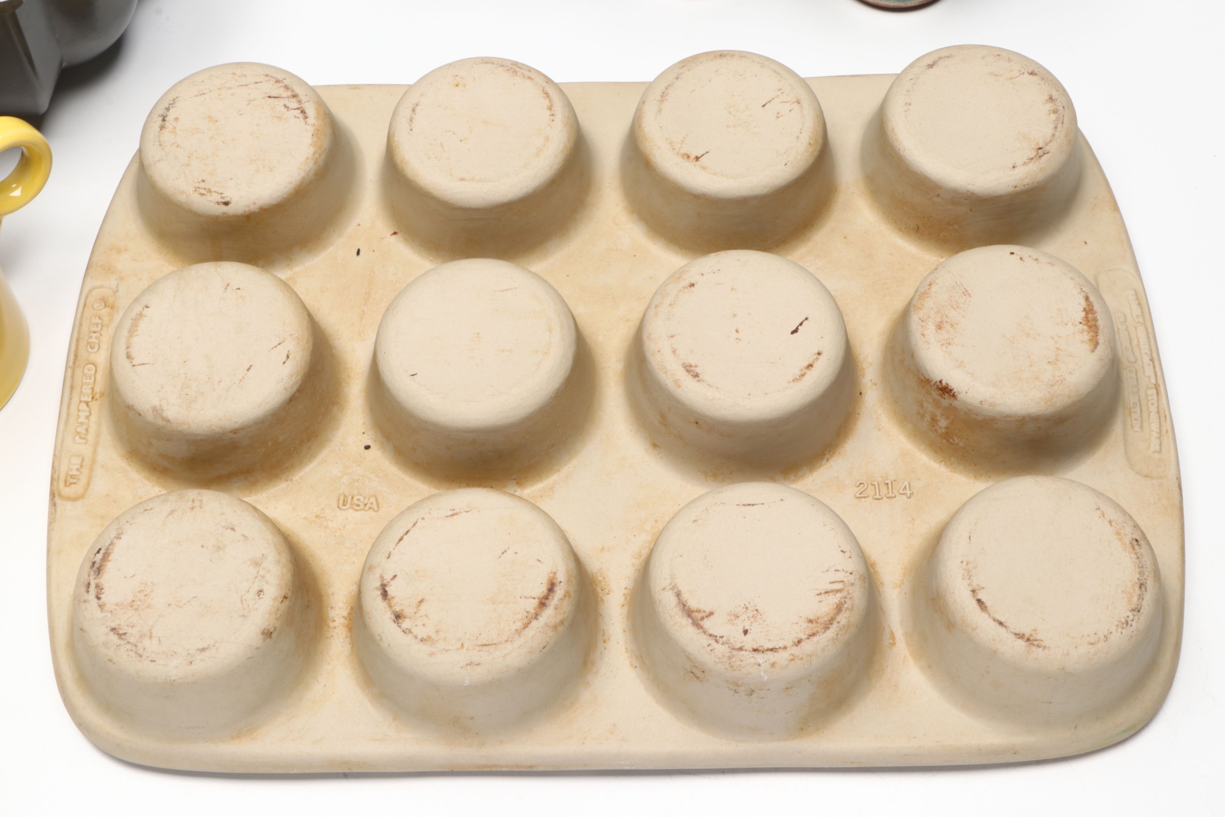 The Pampered Chef Stoneware Muffin Pan with Romertopf Clay Baking Dish and More