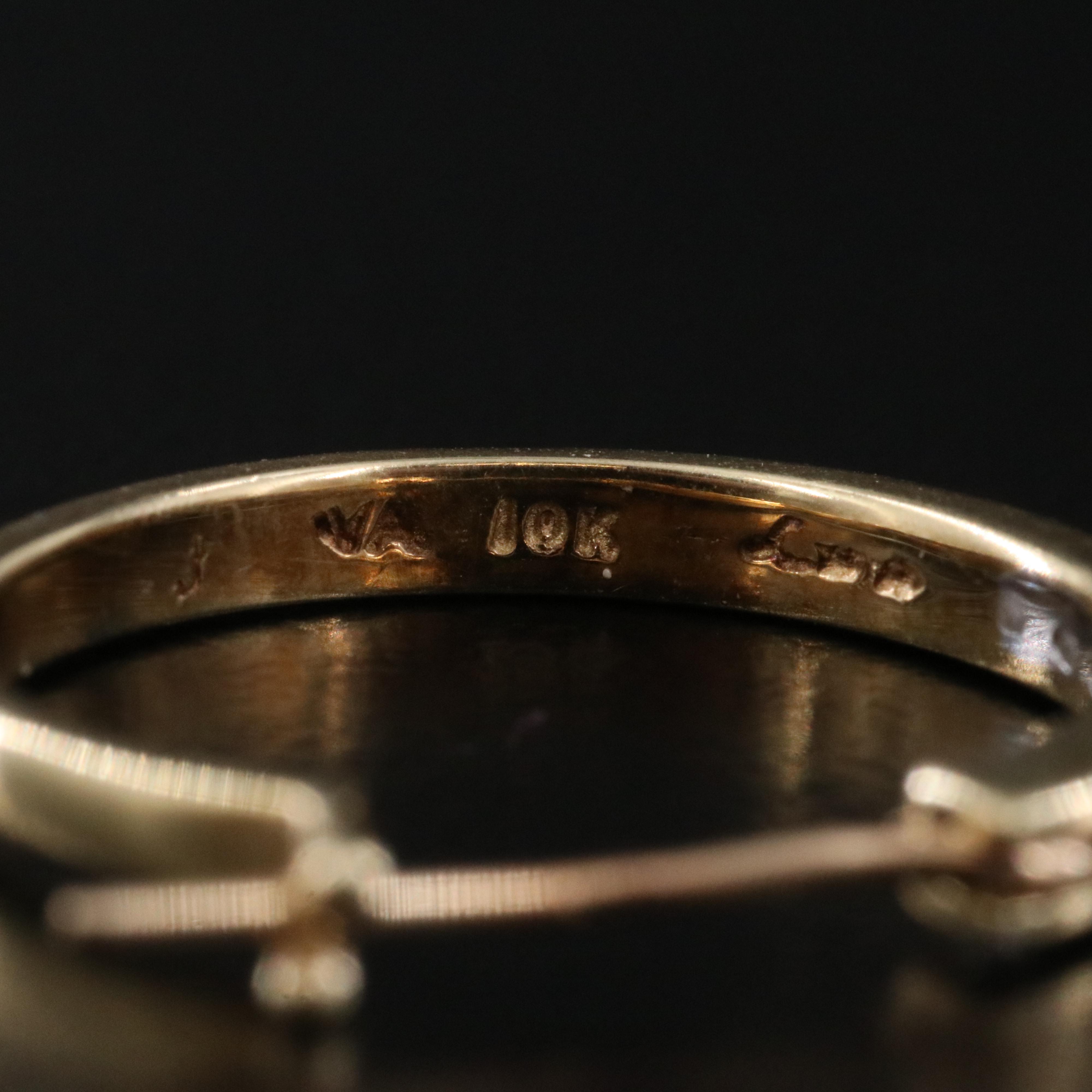 10K 0.21 CTW Diamond Hoop Earrings