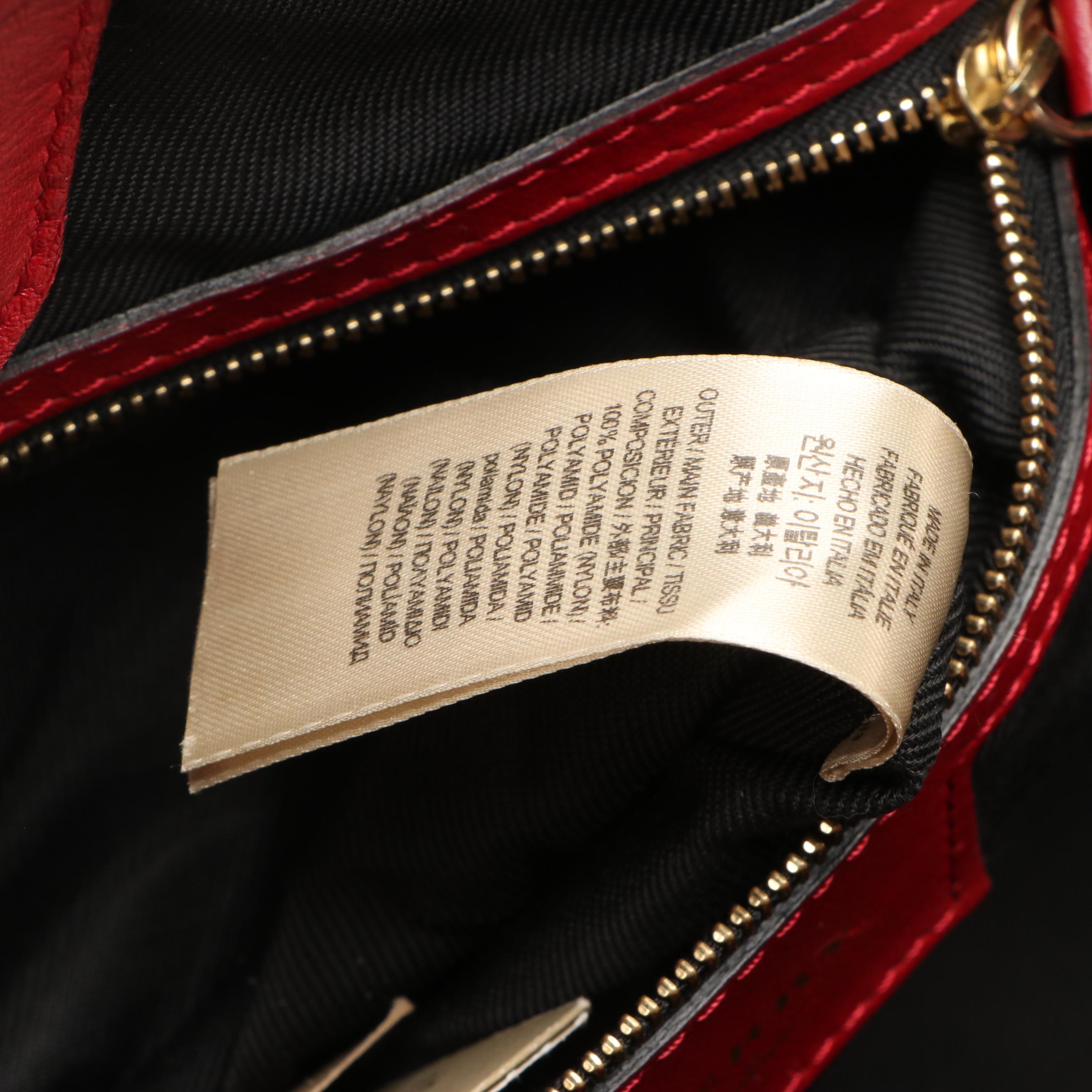 Burberry Horseferry Coated Canvas and Red Leather Totebag