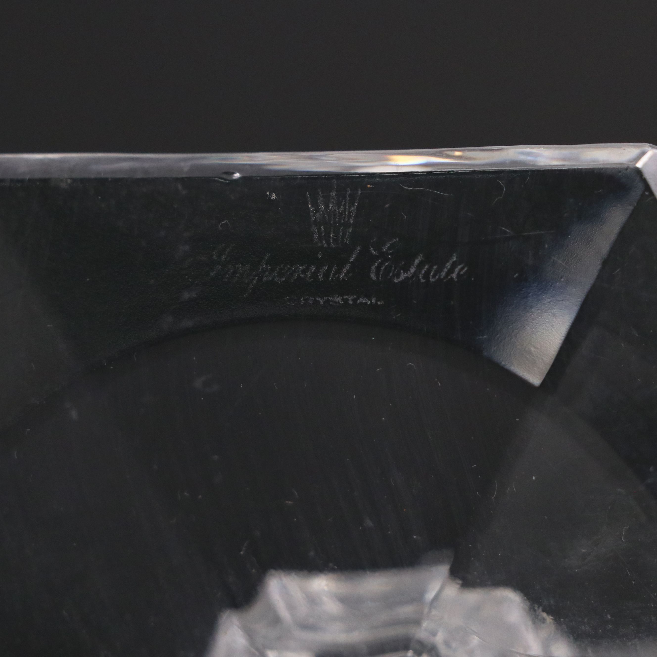 Imperial Estate Crystal Candlesticks with Three-Point Crystal Bowl