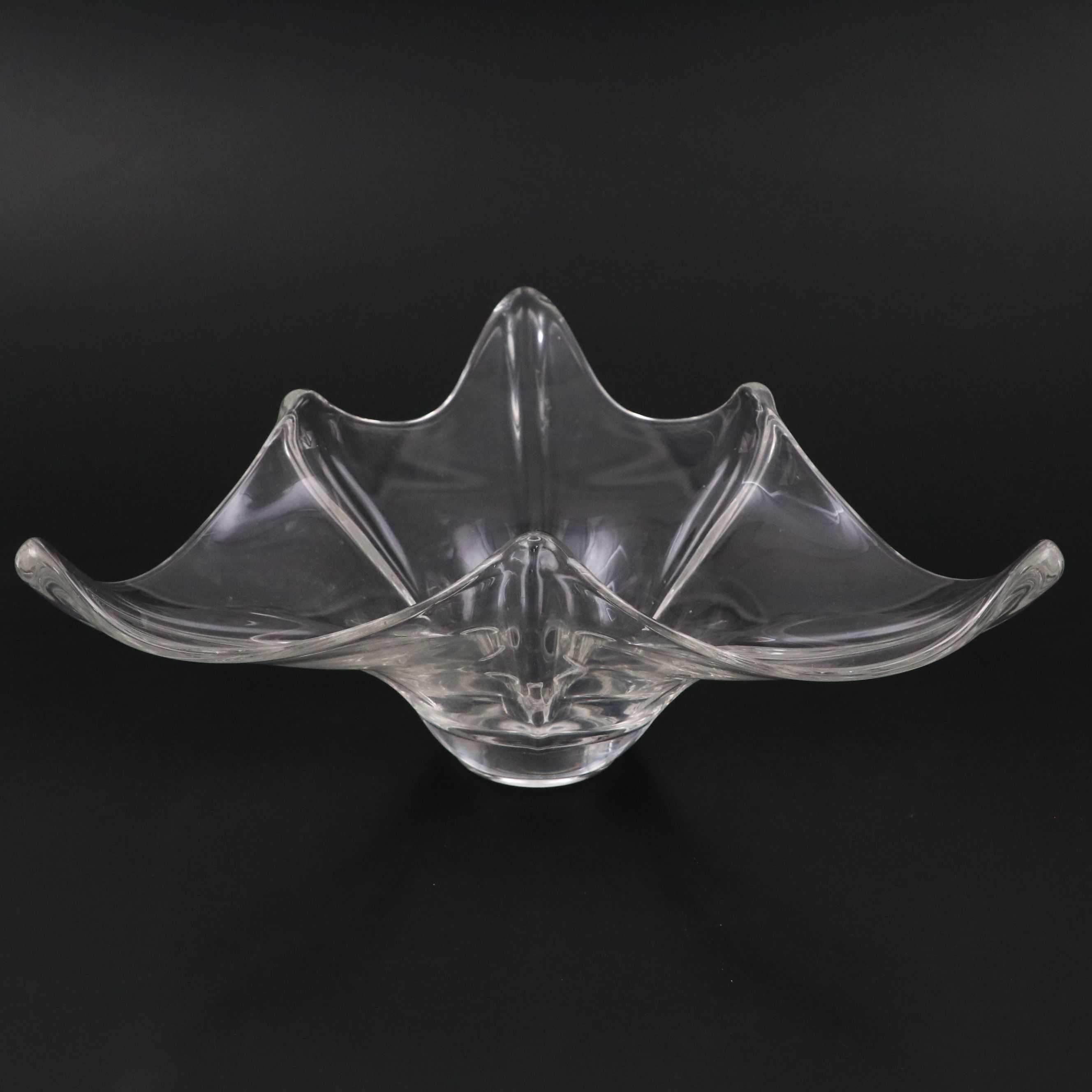 Imperial Estate Crystal Candlesticks with Three-Point Crystal Bowl