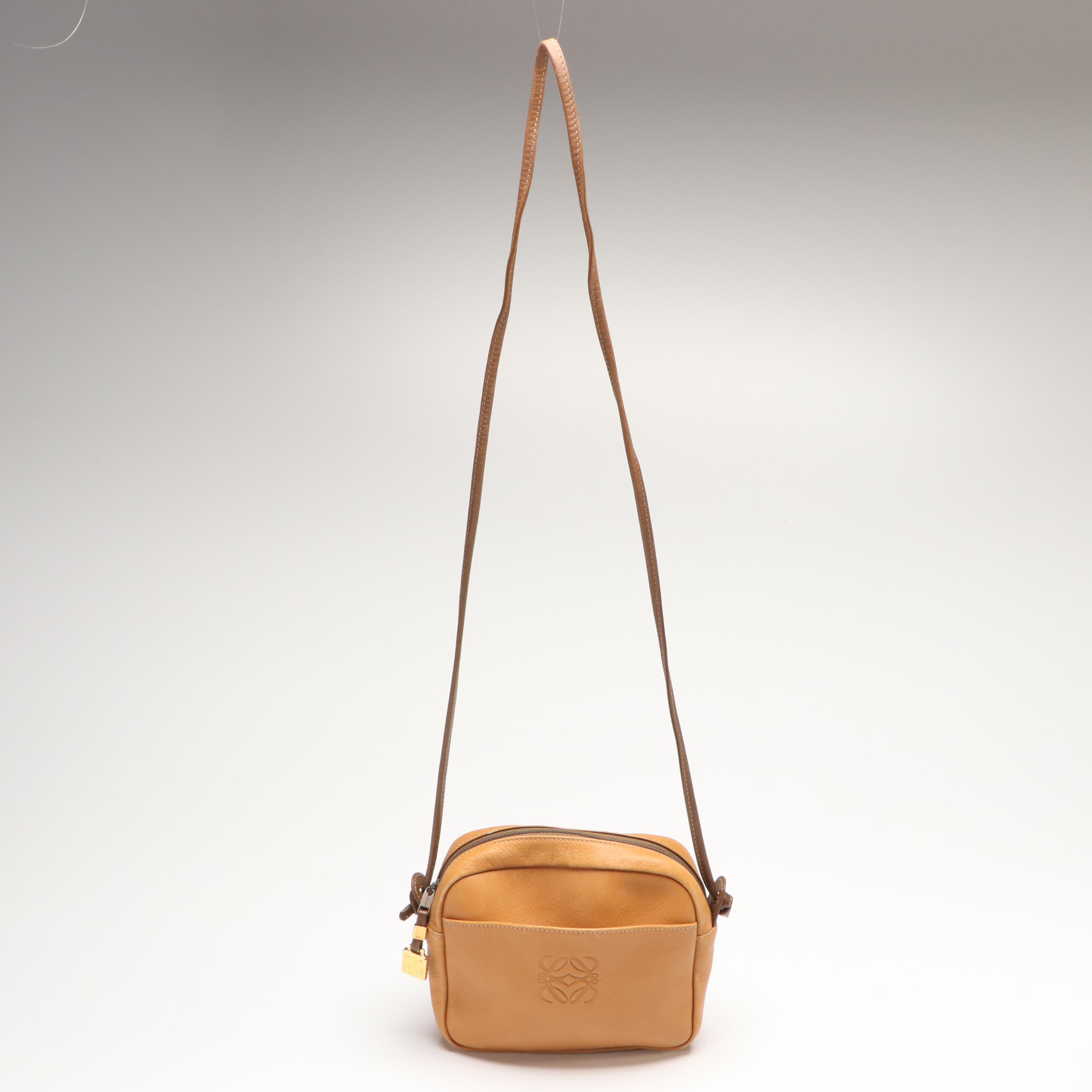Loewe Anagram Camel Leather Crossbody Bag
