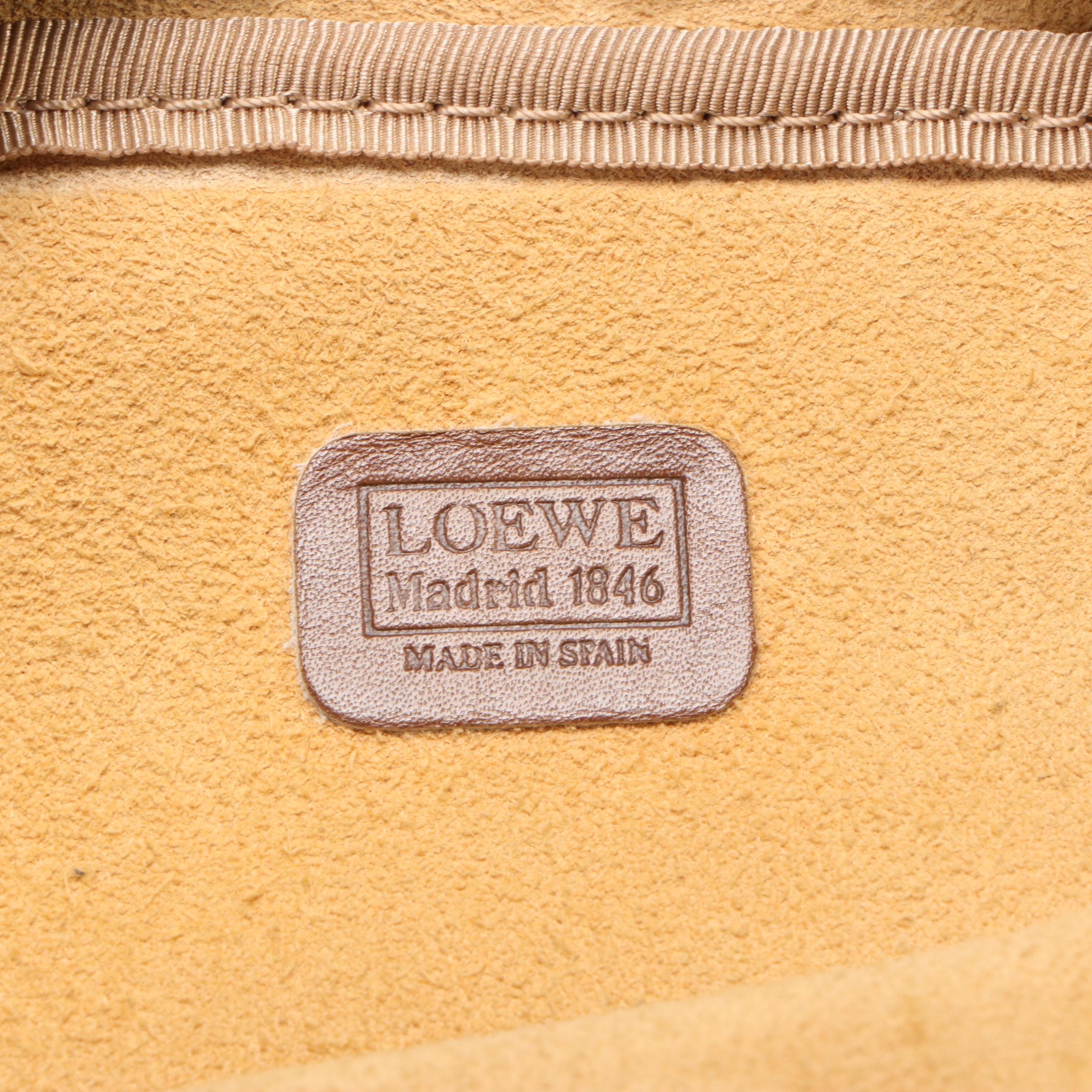 Loewe Anagram Camel Leather Crossbody Bag