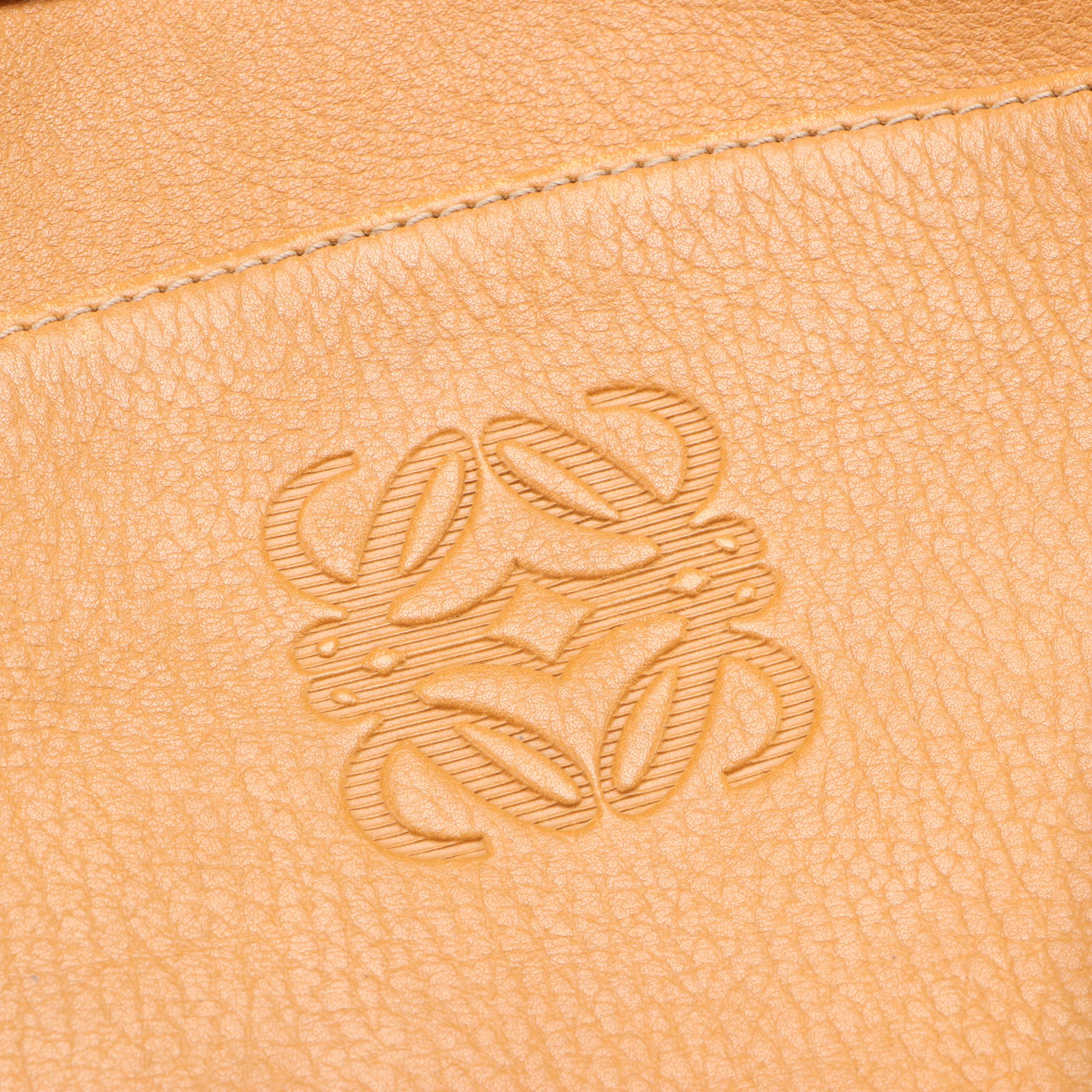 Loewe Anagram Camel Leather Crossbody Bag