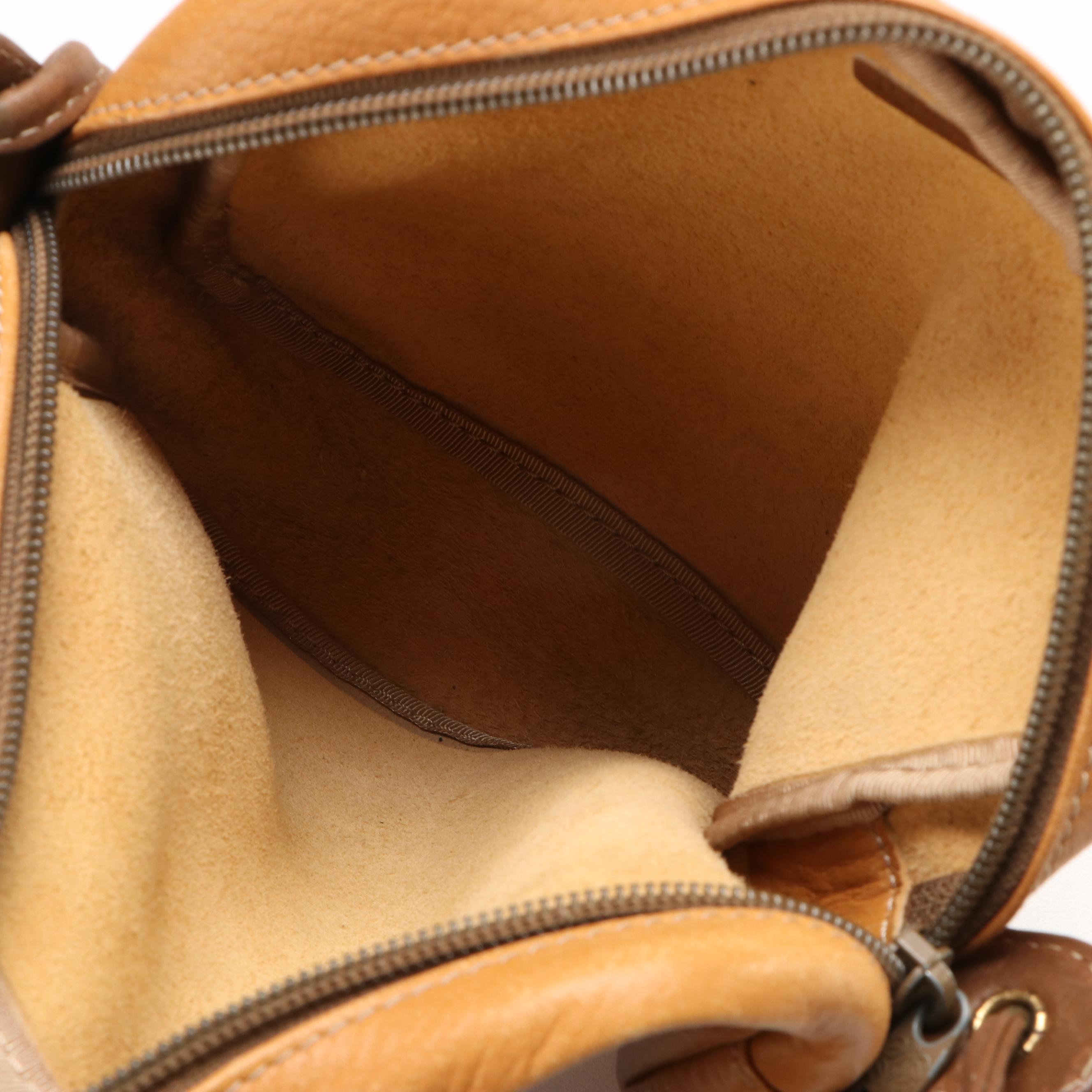 Loewe Anagram Camel Leather Crossbody Bag