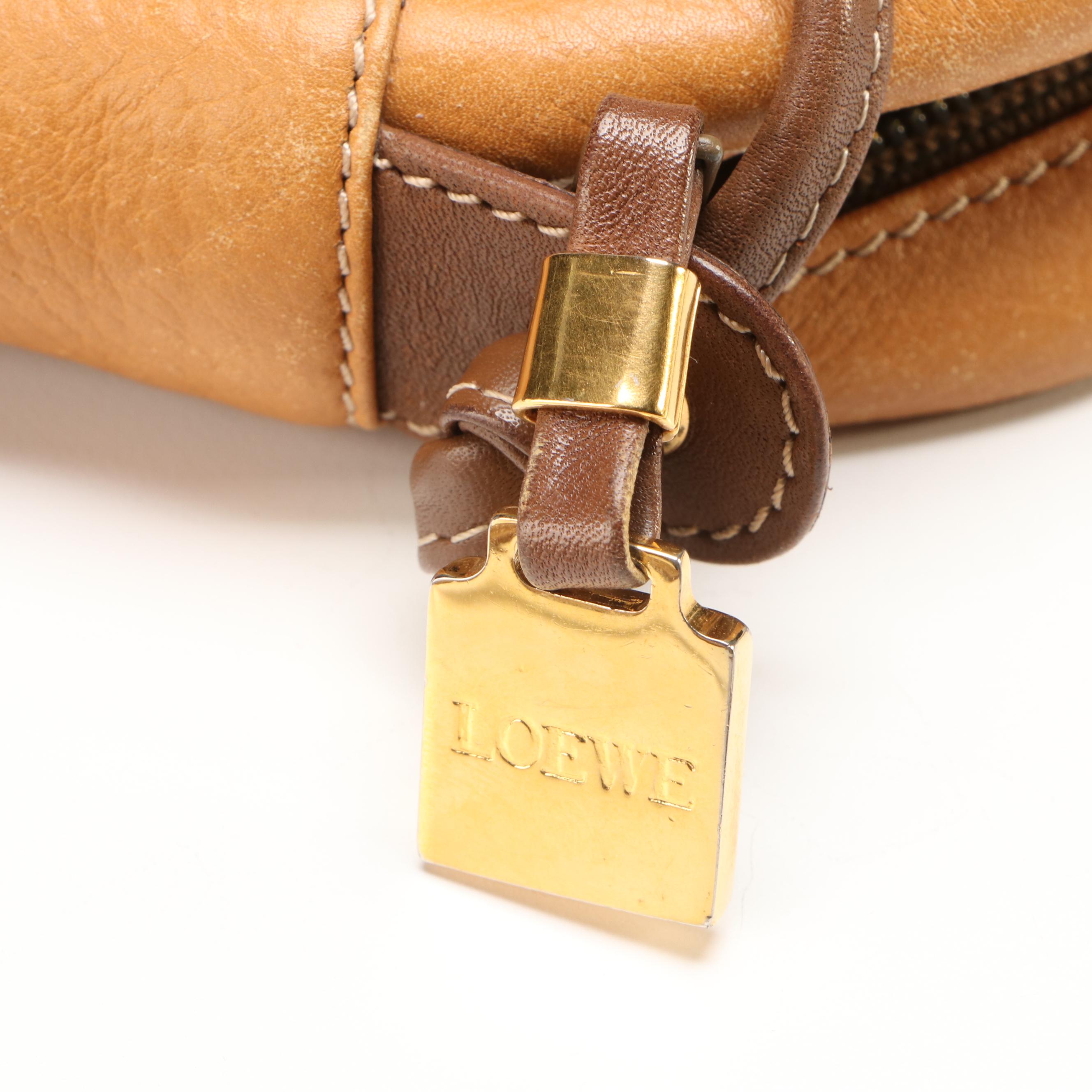 Loewe Anagram Camel Leather Crossbody Bag