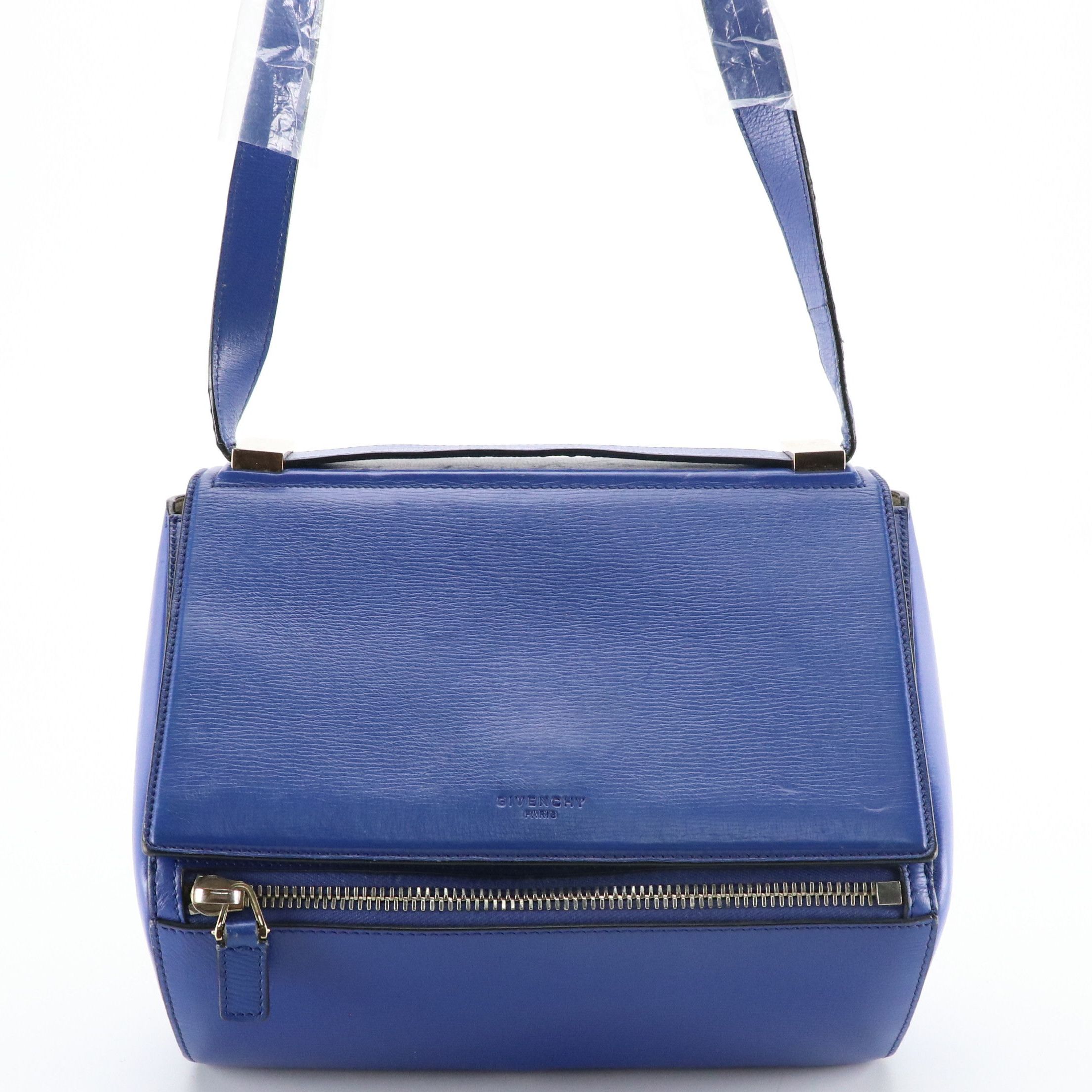 Givenchy Large Pandora Box Crossbody Bag in Royal Blue Leather