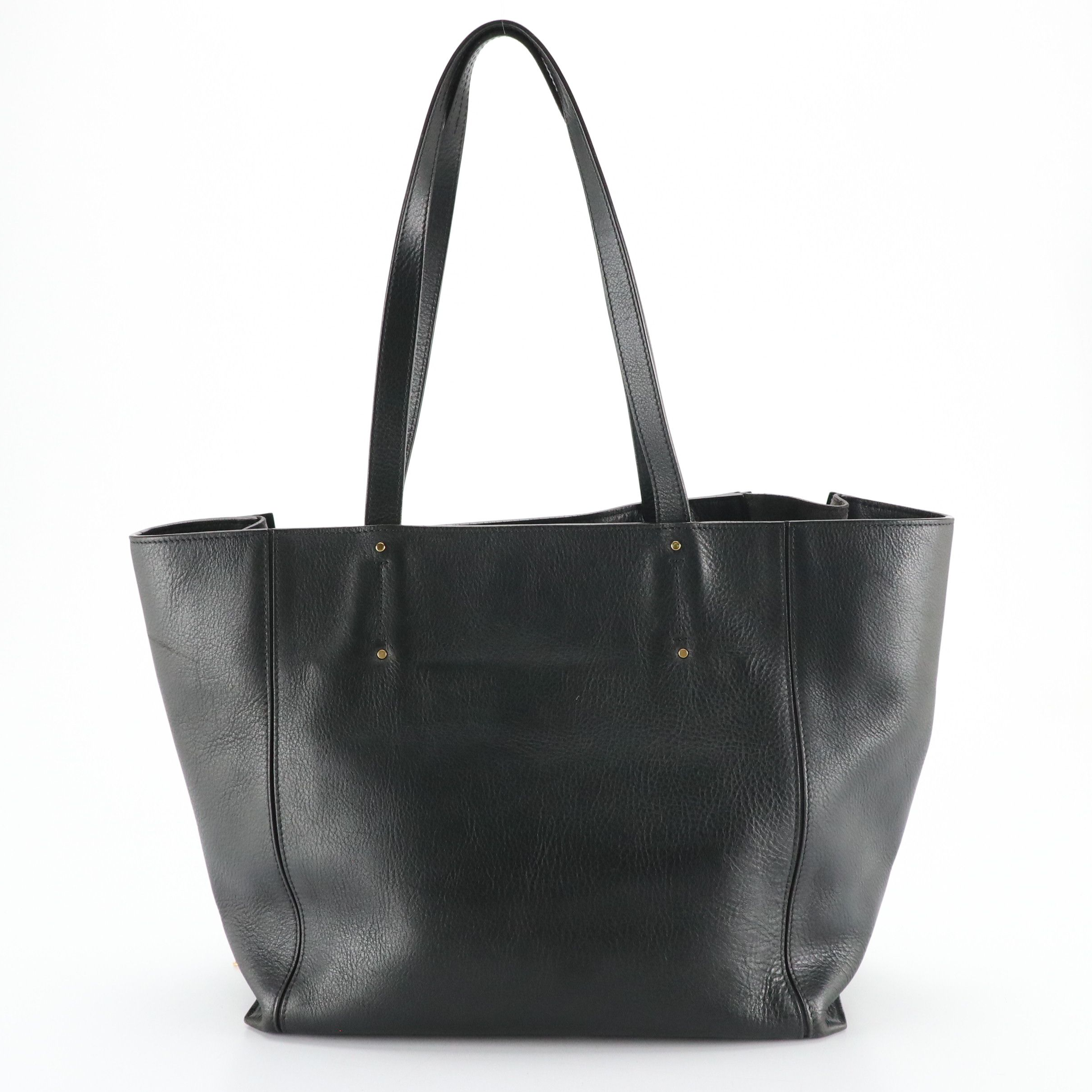 Chloé Milo Medium Shopper Tote in Black Leather and Suede