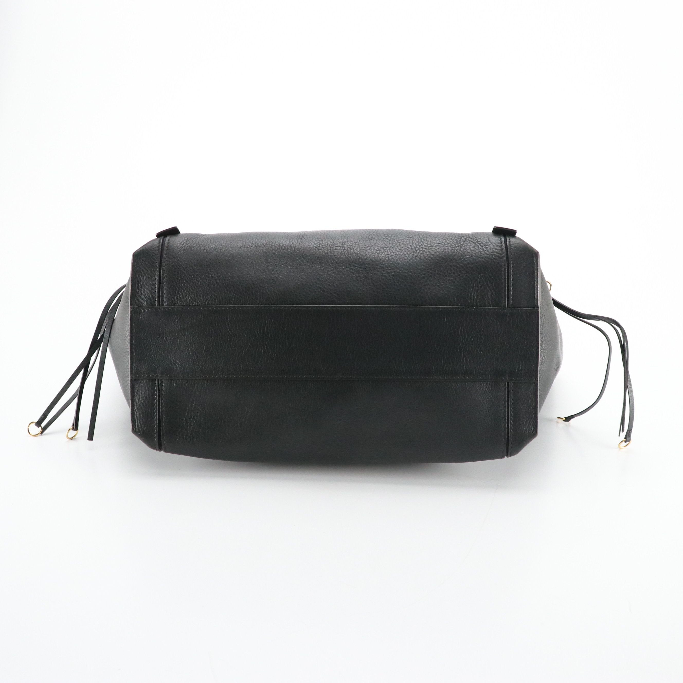 Chloé Milo Medium Shopper Tote in Black Leather and Suede