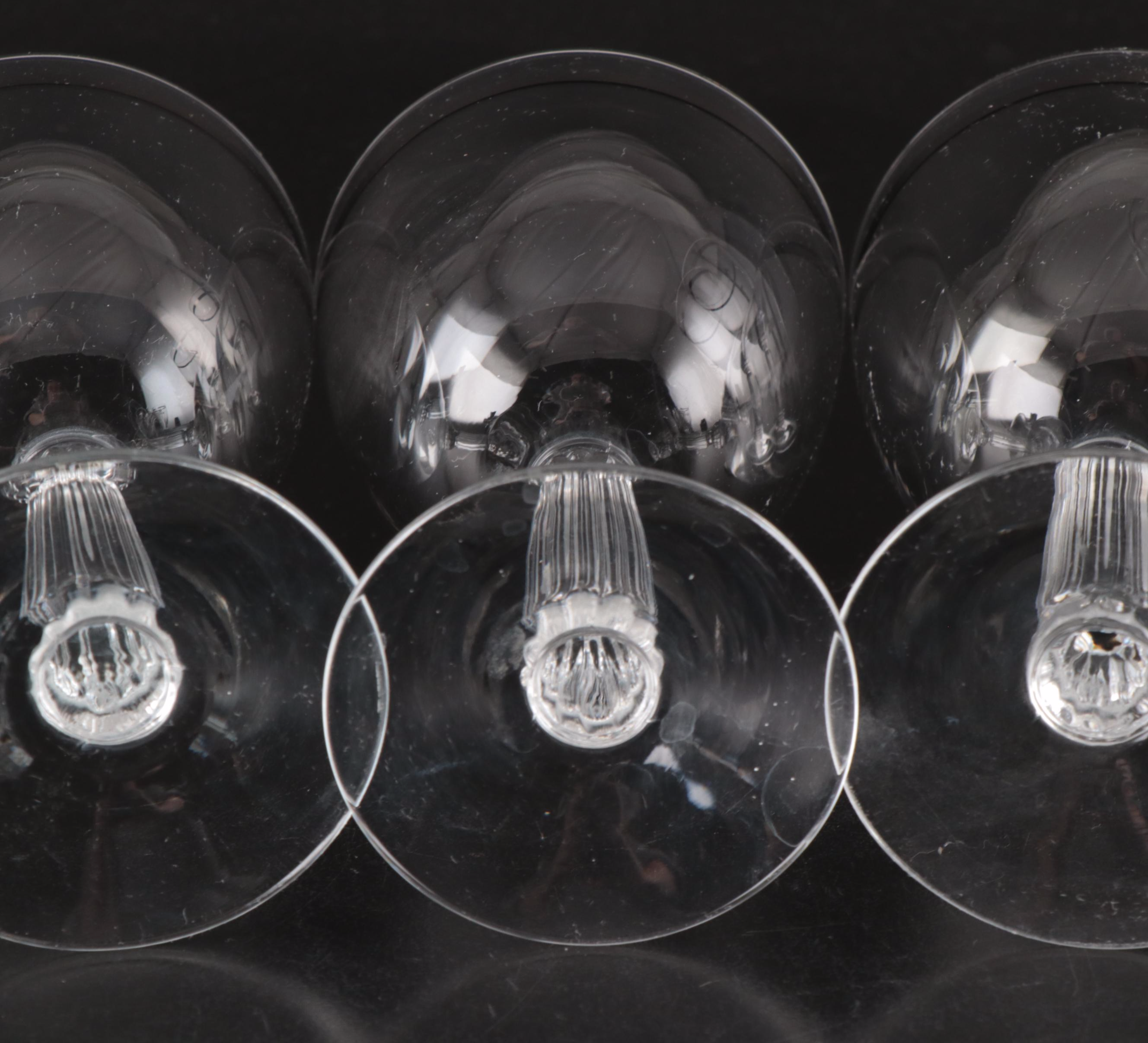 Fostoria "Reflection" Platinum Finish Banded Stemware, 1952-1971