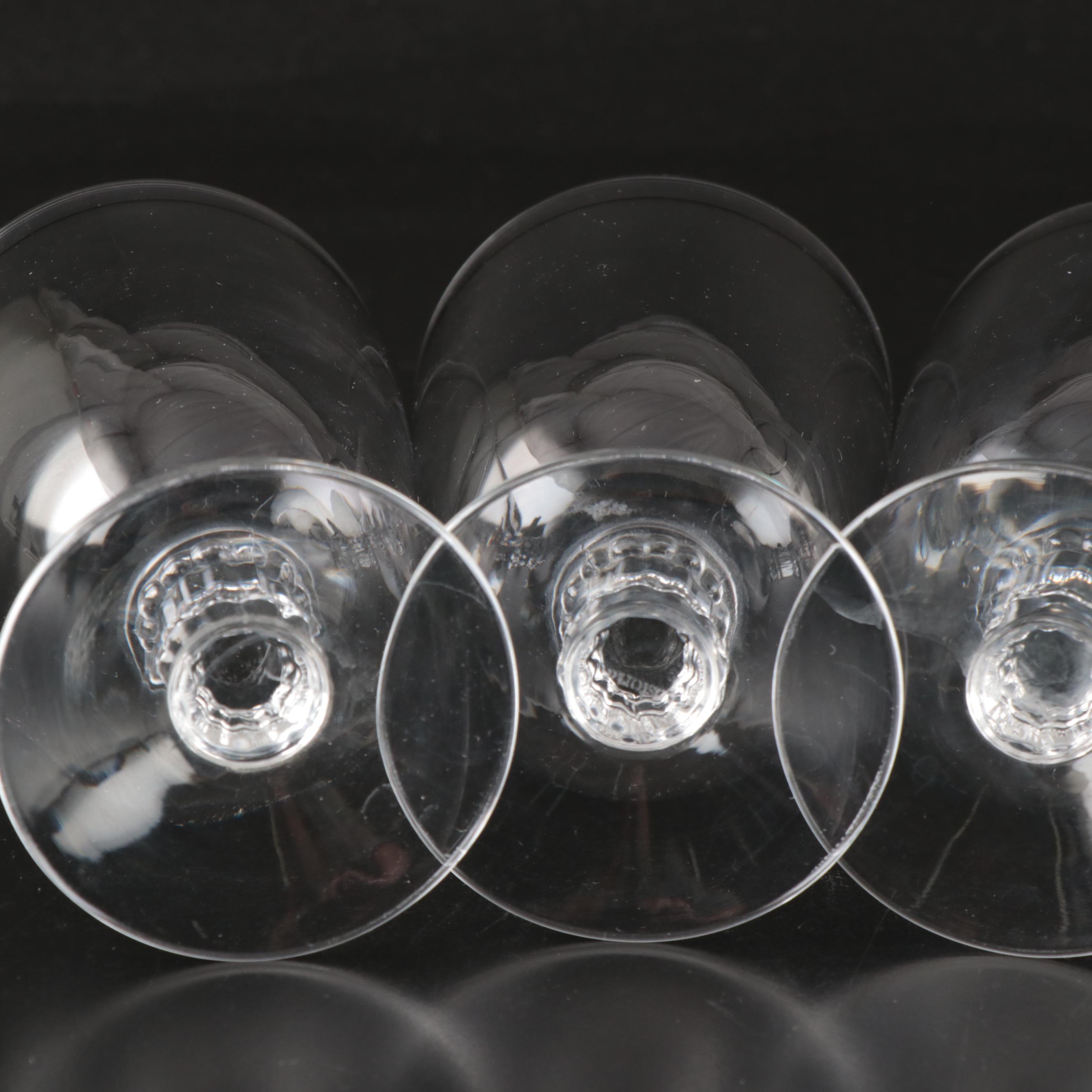 Fostoria "Reflection" Platinum Finish Banded Stemware, 1952-1971