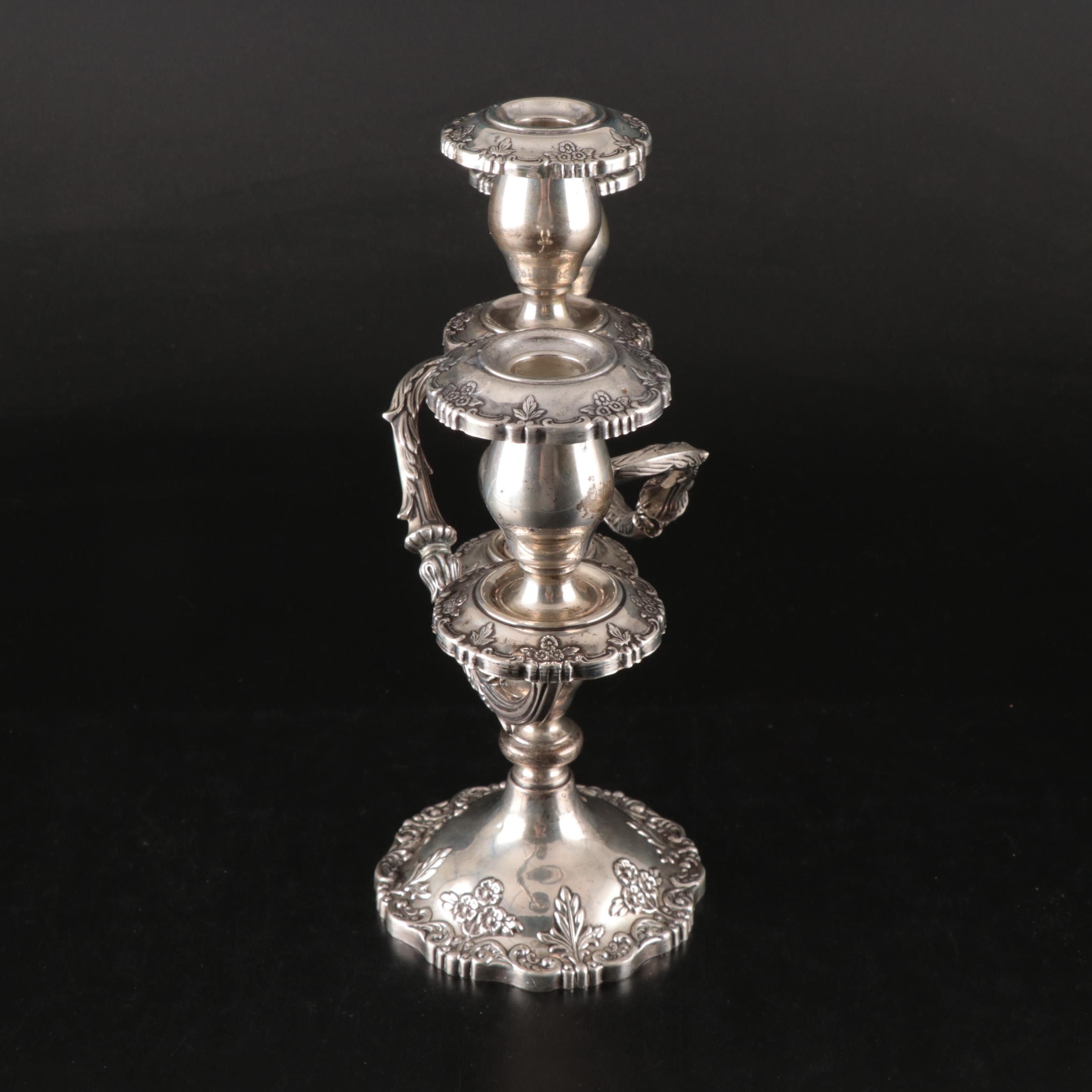 Fisher "English Rose" Sterling Silver Candelabra