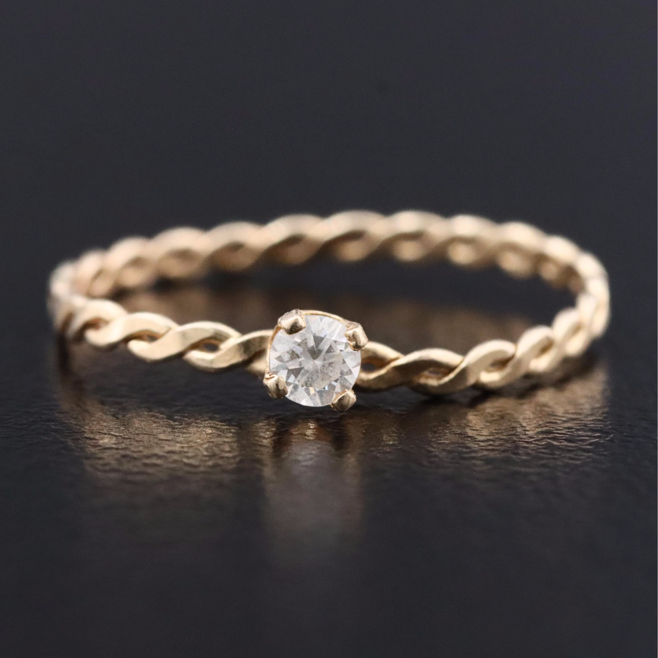 14K CZ Ring